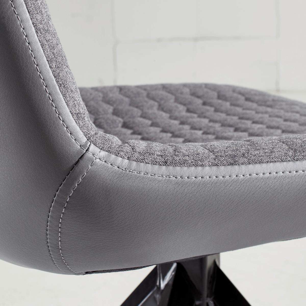 KRZESŁO LAURA - czarny/szary, Design, metal/tkanina (48/87/58cm) - Livetastic