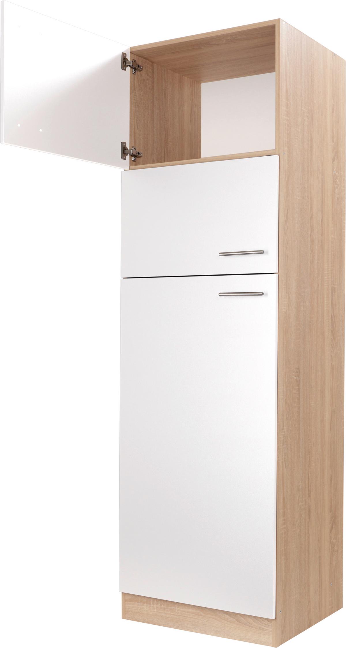 Omara Za Vgradno Napravo Merle, Barva Hrasta, Bela - srebrne barve/barve hrasta, Basics, kovina/leseni material (60/200/60cm) - Respekta