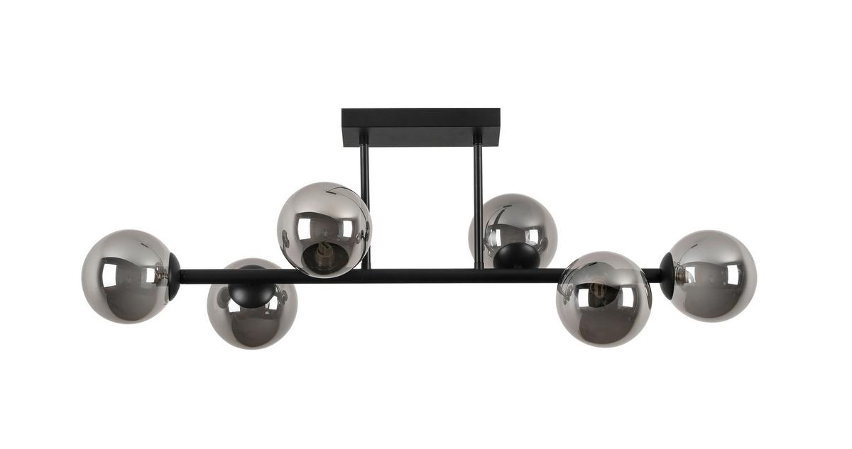 LAMPA SUFITOWA LISIB - czarny/kolor chromowy, Modern, metal/szkło (85/28/27cm) - Modern Living