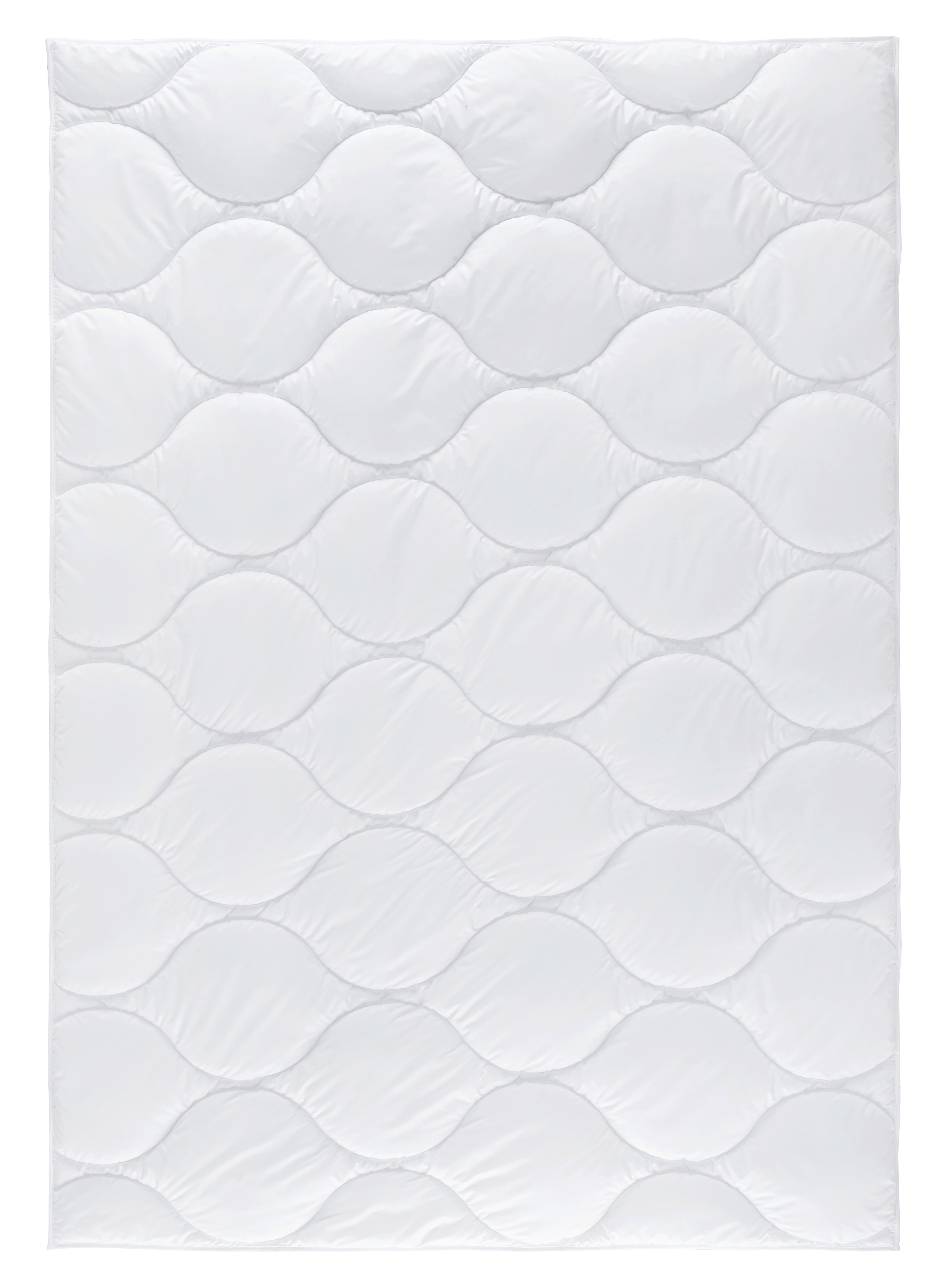 Bettdecke Aloe Vera XL Weiß ca. 140x220cm - Weiß, Kunststoff/Textil (140/220cm) - Nadana