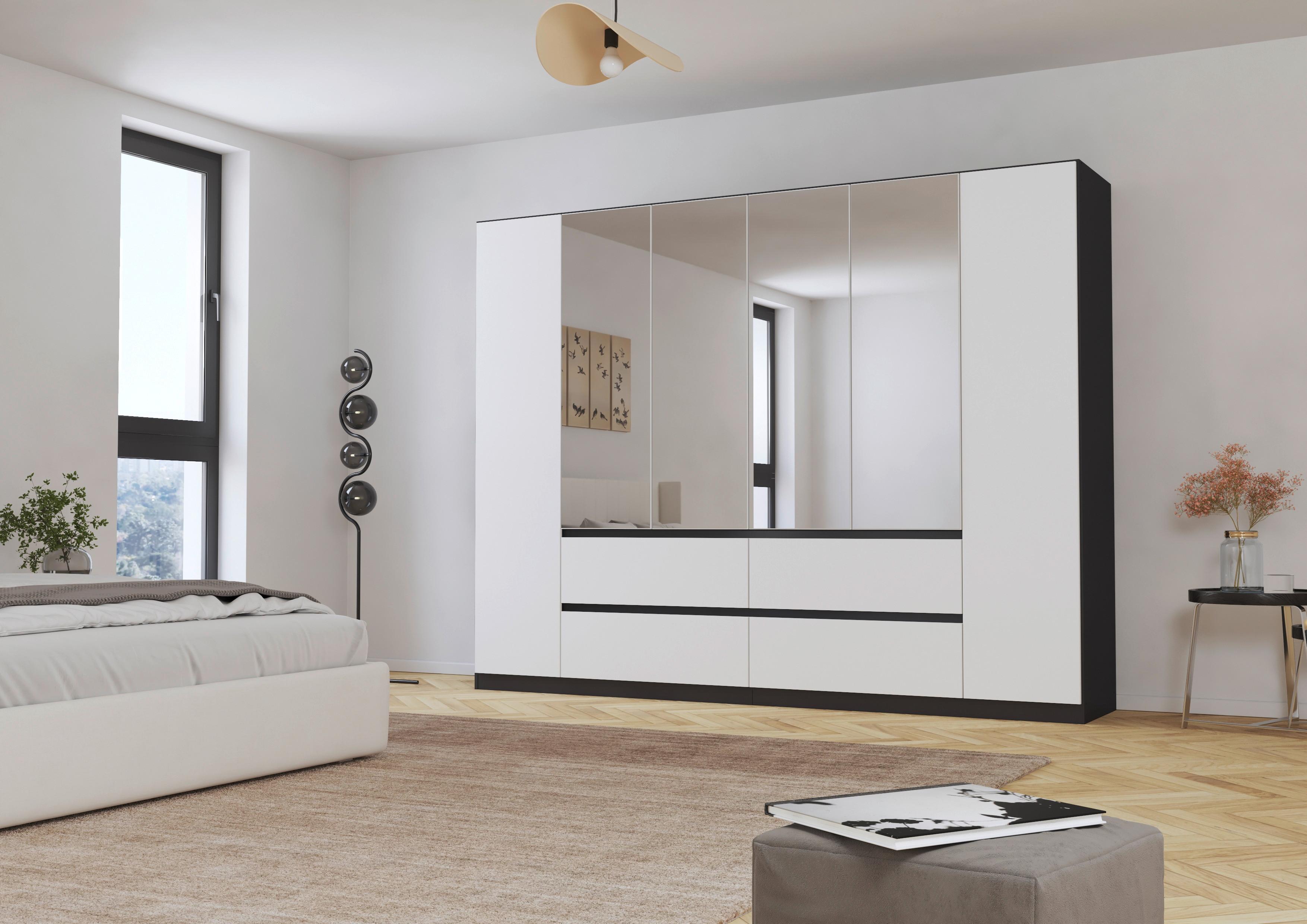 DULAP USI ROTATIVE MAINZ - argintiu/alb, Basics, material pe bază de lemn (271/210/54cm) - Modern Living