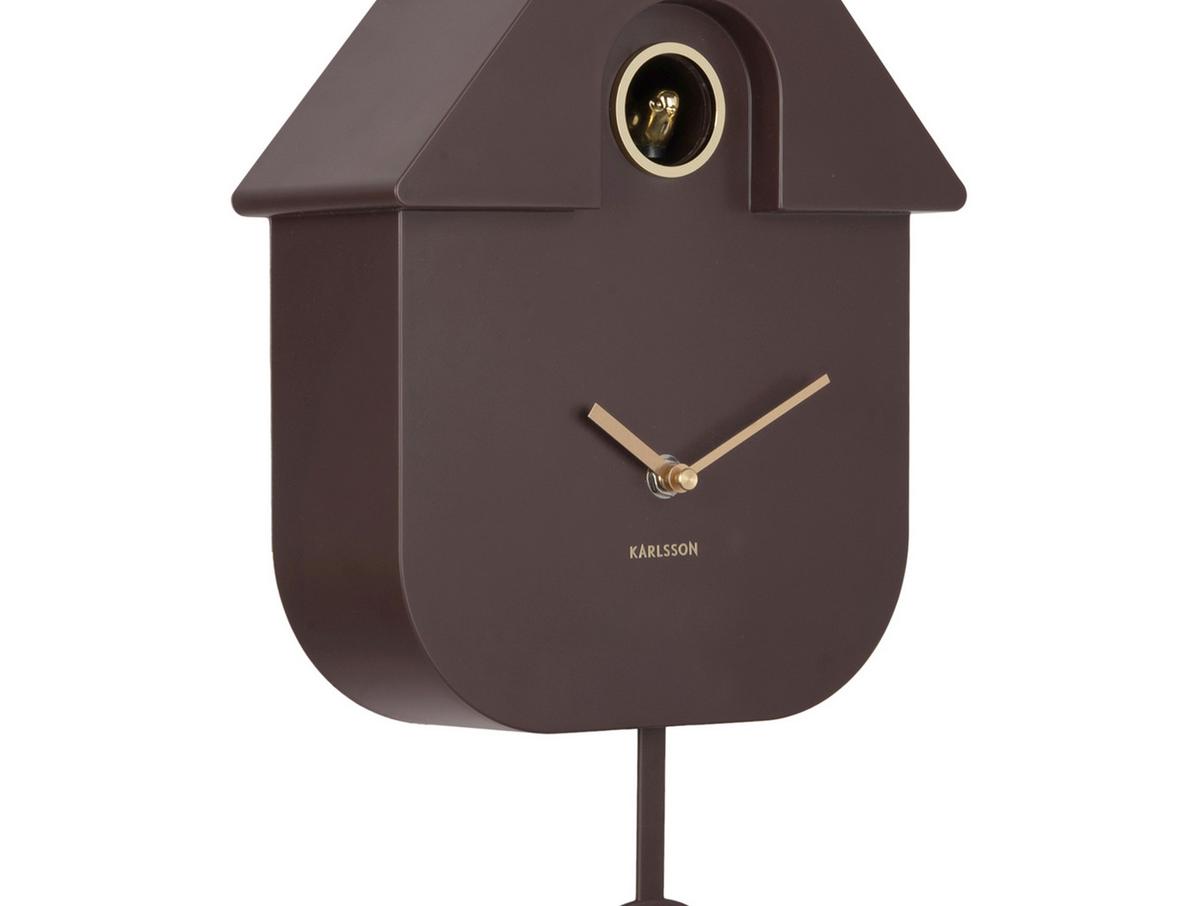 ZEGAR ŚCIENNY MODERN CUCKOO ORO - cappuccino, Basics, tworzywo sztuczne (41/21.5cm) - Karlsson