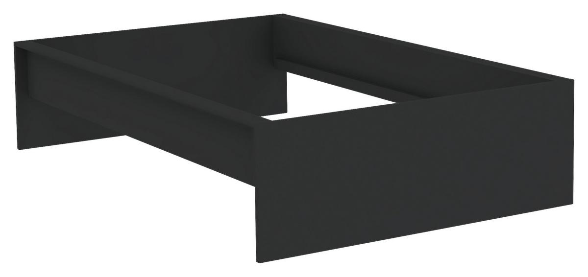 Bettrahmen Unit 120 in Anthrazit - Anthrazit, KONVENTIONELL, Holzwerkstoff (120/200cm) - Based