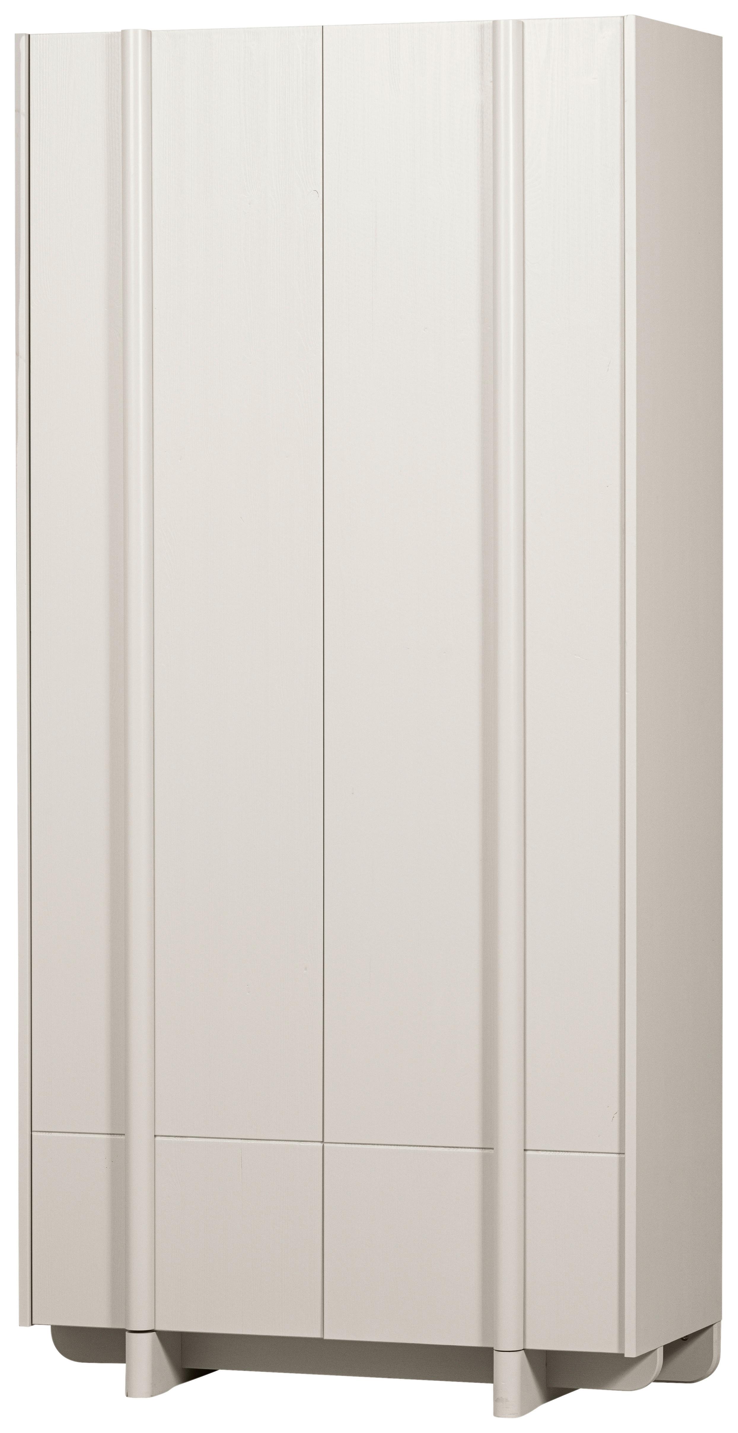 Garderobenschrank Basu Grauweiß B: 101 cm - Grauweiß, Design, Holz (101/210/46cm) - Livetastic