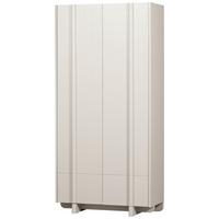 Garderobenschrank Basu Grauweiß B: 101 cm - Grauweiß, Design, Holz (101/210/46cm) - Livetastic