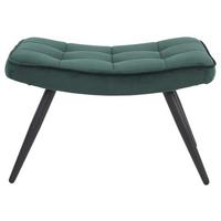 Hocker Uta Grün Samt - Schwarz/Grün, MODERN, Holzwerkstoff/Textil (60/39/41cm) - MID.YOU