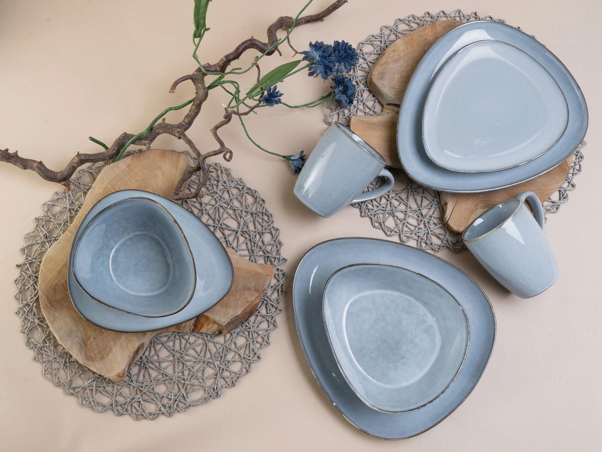 Kombinirani Servis Cloudy, 10-Delni Set - pastelno modra, Basics, keramika - Creatable