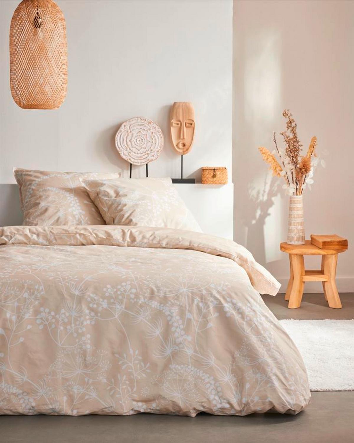 Lenjerie de pat SAND cca. 220x200/2x50x70 CM - maro deschis, Modern, textil (200/220cm)
