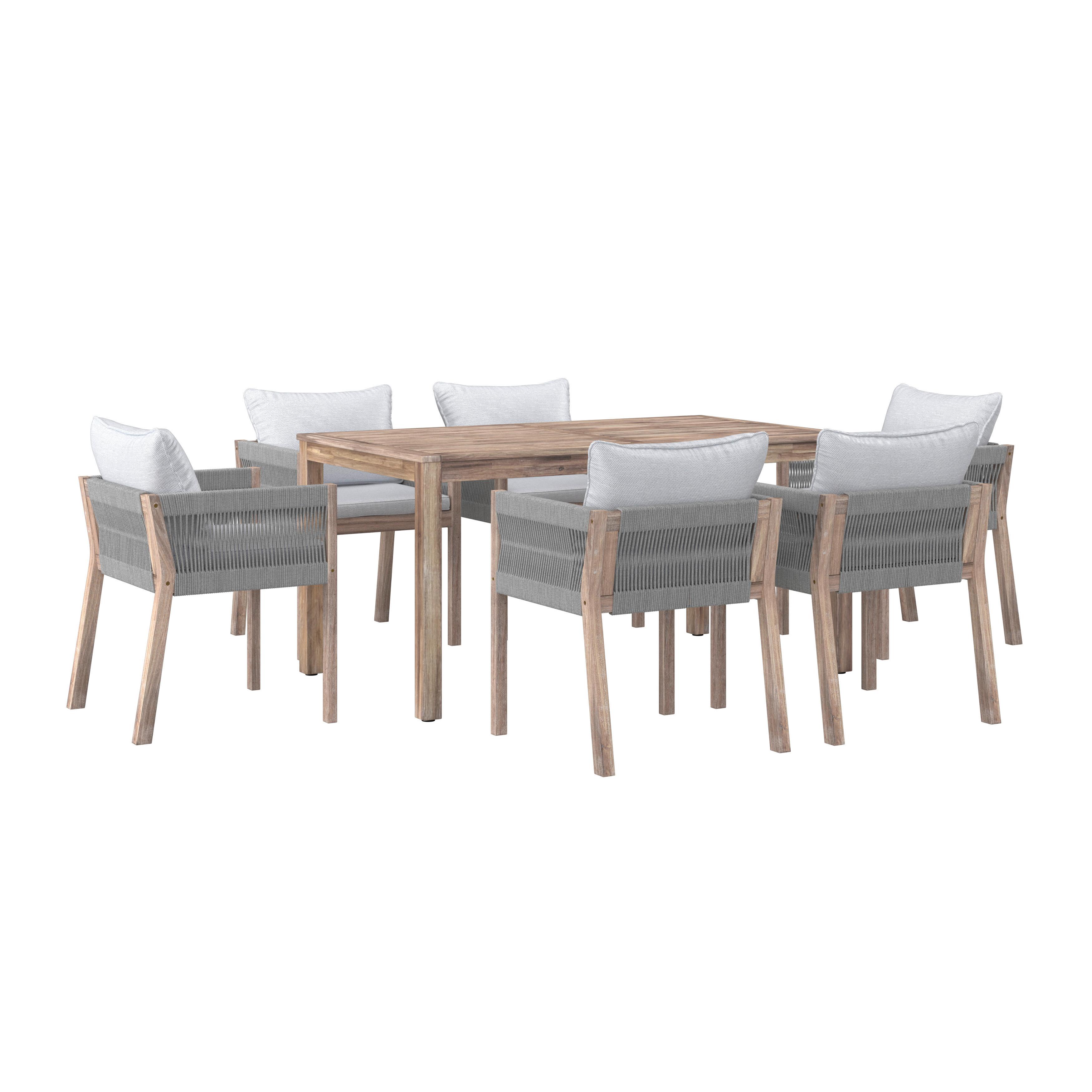 Gartenset Aldina Steingrau Holz/textil - Grau/Akaziefarben, Modern, Holz/Kunststoff - Bessagi Garden