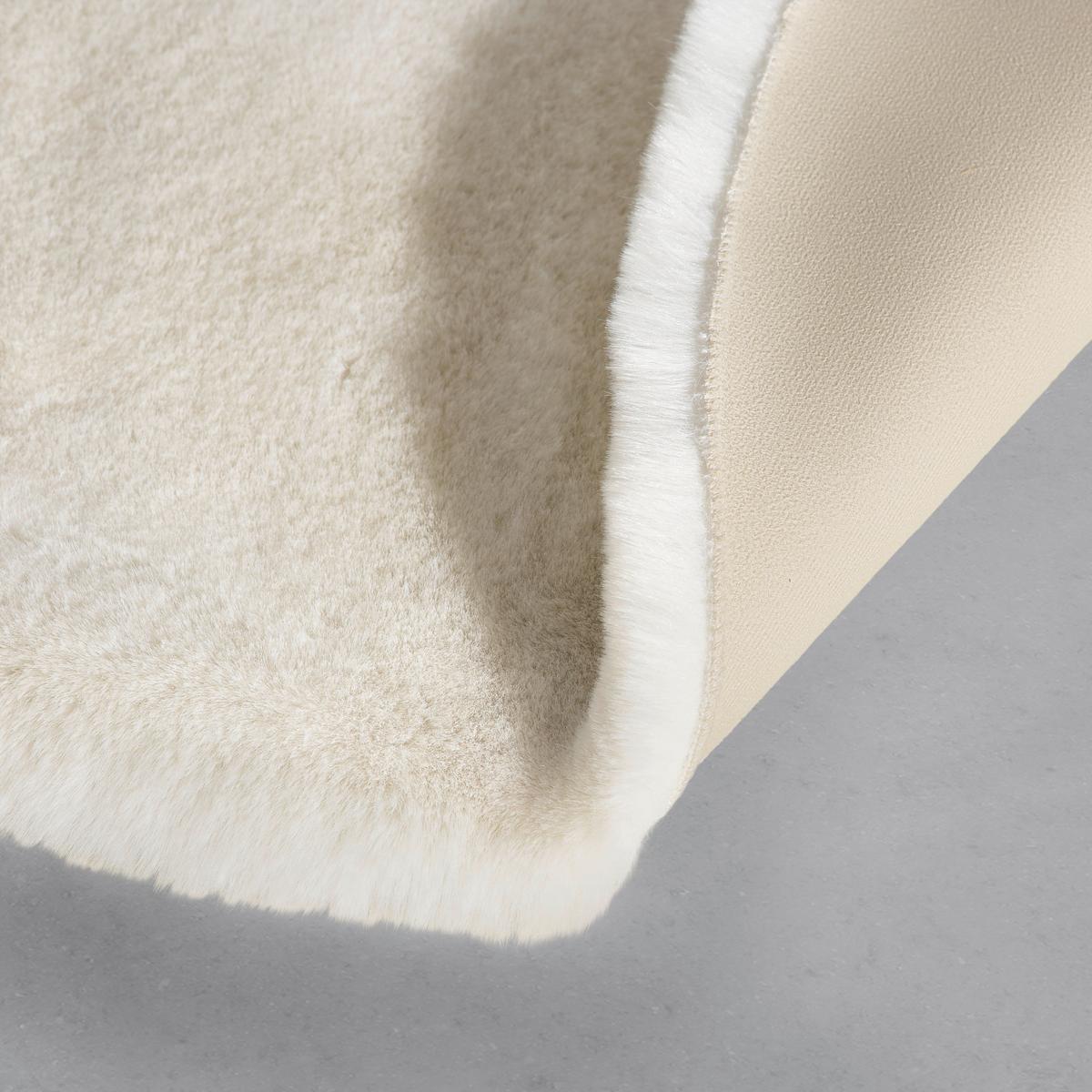 Kunstfell Nico 3 in Creme Ø ca. 80cm - Creme, KONVENTIONELL, Fell (80cm) - Mömax