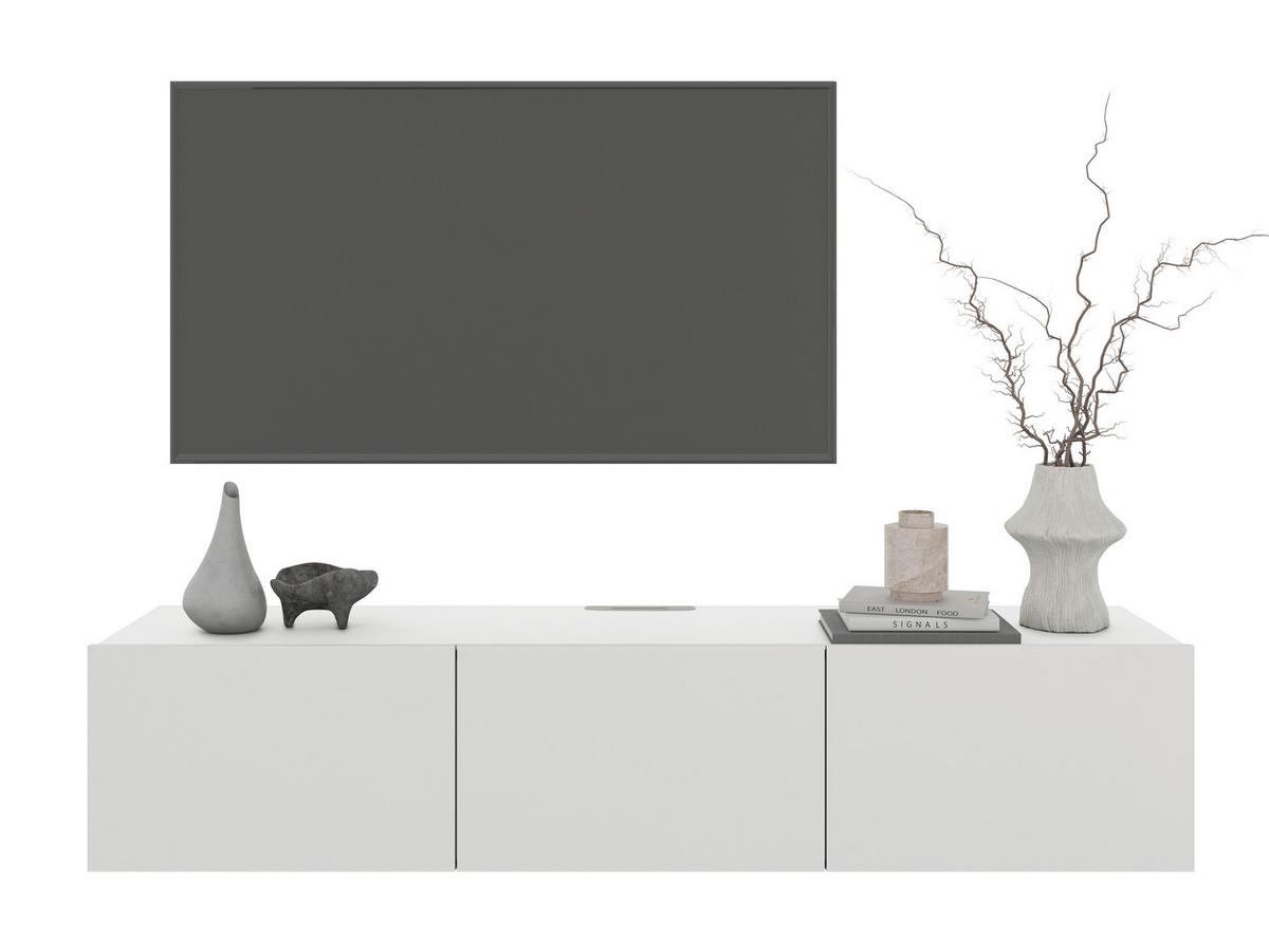 KOMODA NISKA NEWNIQ - biały, Design, materiał drewnopochodny (180/36,7/42cm) - Hom`in