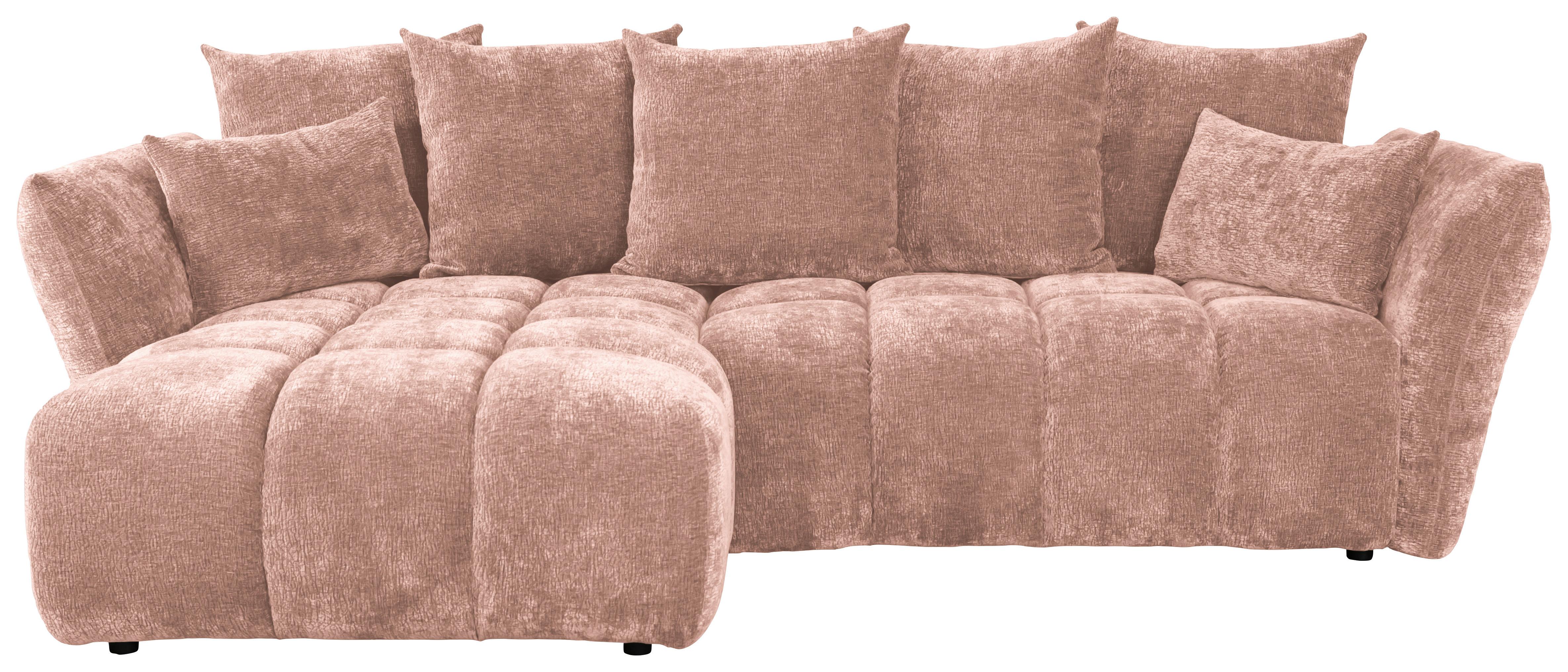 Kutna Garnitura Cammellio - ružičasta/crna, Moderno, tekstil (296/75-95/189cm) - Mömax
