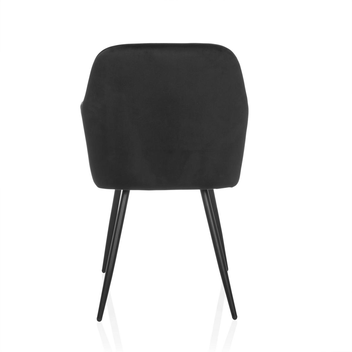 Naslanjač Charvelle, Črna - črna, Moderno, kovina/tekstil (55/86/58cm) - MID.YOU