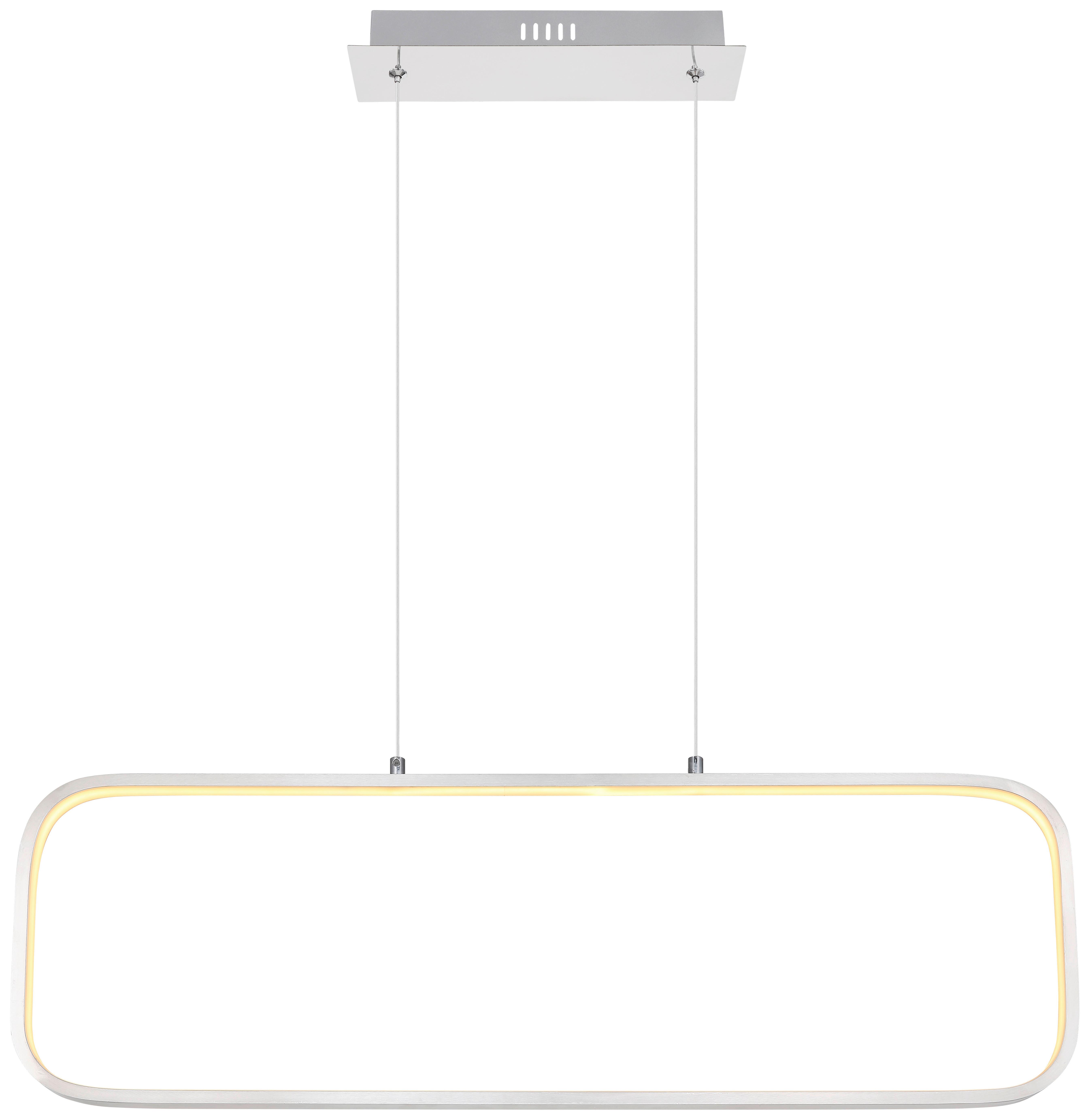 Viseča Led-svetilka Sarah, S Sijalko - barve niklja/opal, Basics, kovina/umetna masa (80/10/120cm) - Globo