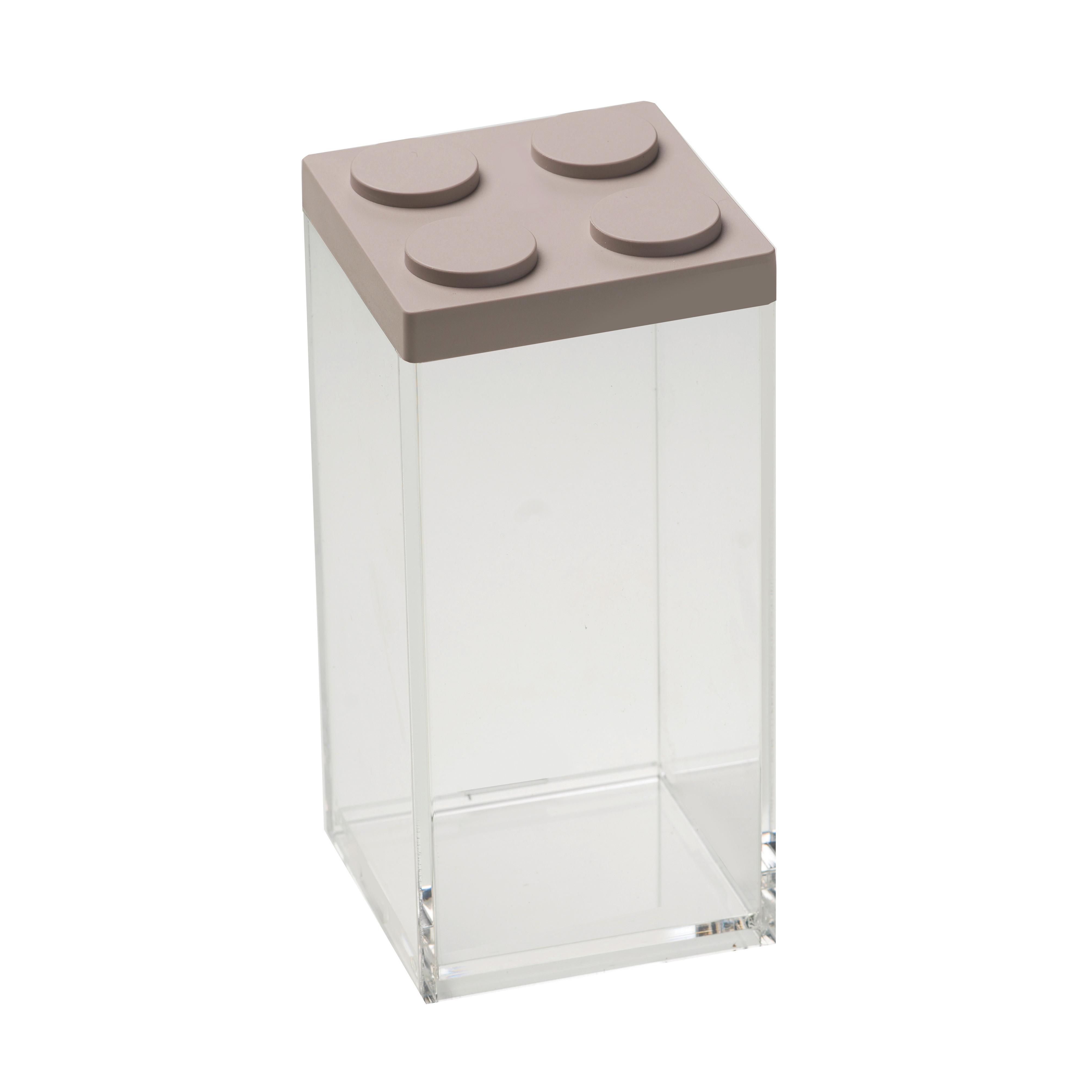 Vorratsdose Esila in Transparent/Braun ca. 1,5l - Transparent/Graubraun, Kunststoff (10/10/20,5cm)