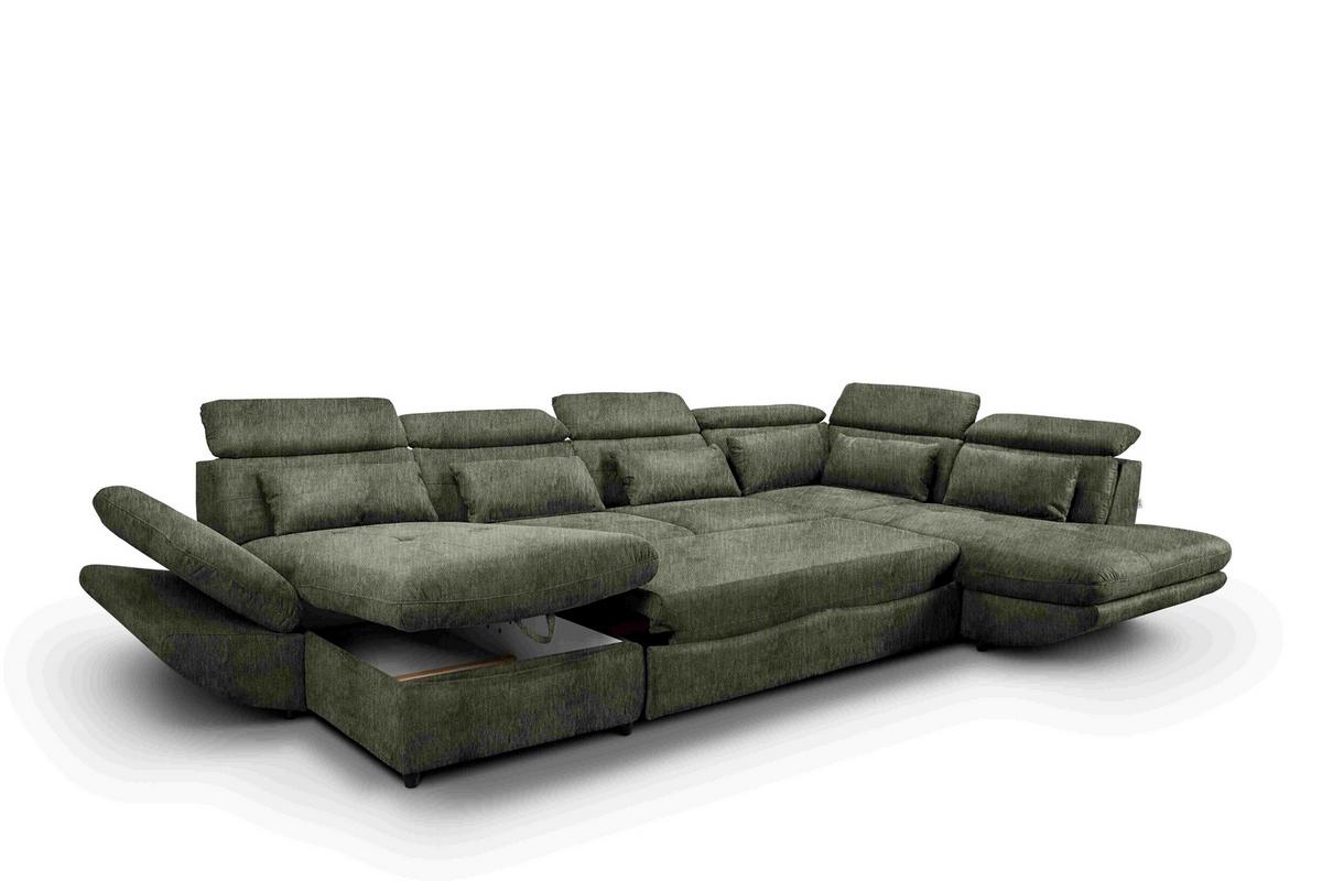 Sarokkanapé U-alakú Park C724636 - ezüstszínű, Modern, textil (385/80/94/233cm)