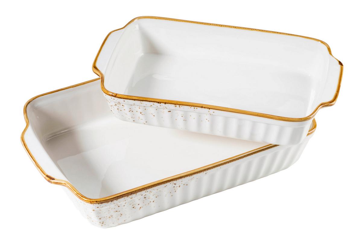 AUFLAUFFORM PINTAR - Weiss/Braun, Basics, Keramik (36/22/6,6cm) - Mäser