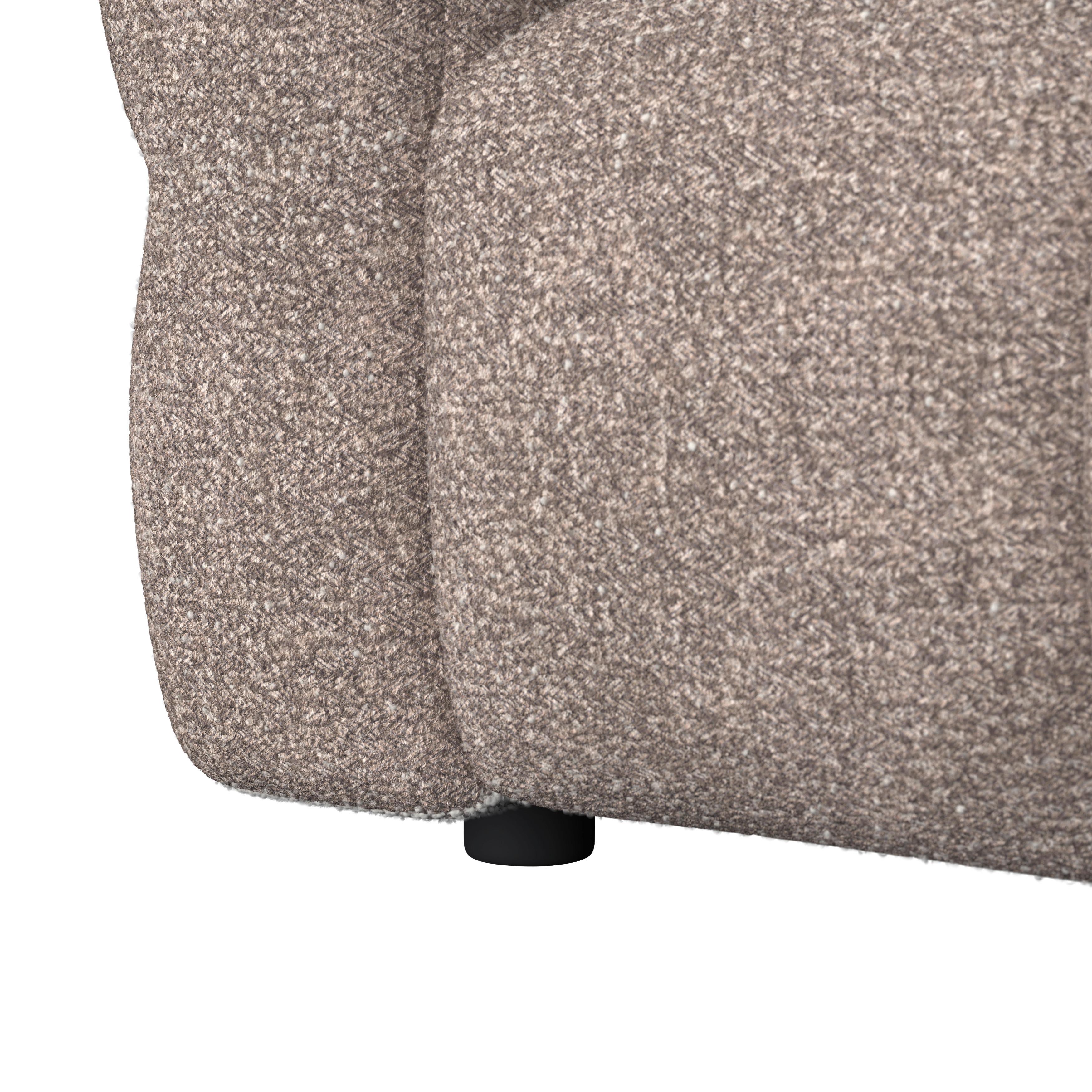 SOFFA MARIE - brun/svart, Modern, trä/textil (232/77/90cm) - Bessagi Home