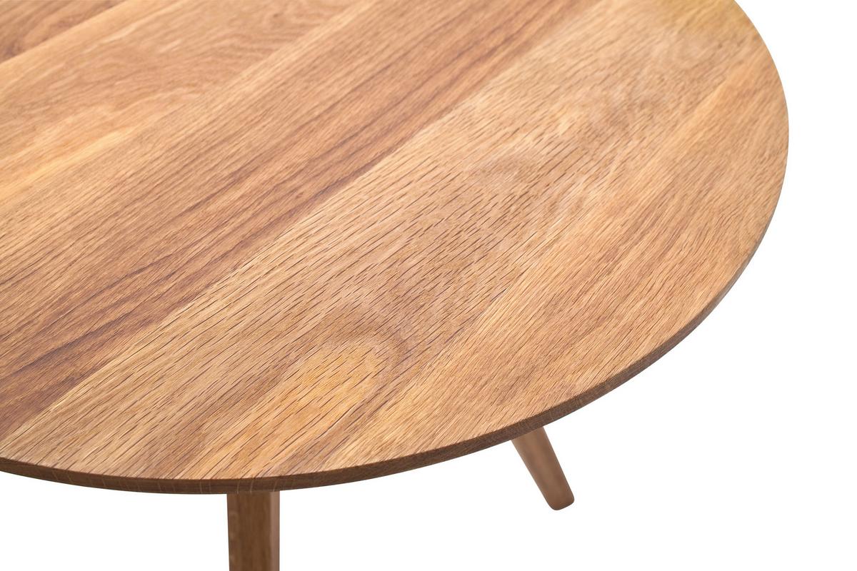 ZESTAW STOLIKÓW KAWOWYCH GENNY - kolor dębowy/kolor naturalny, Modern, drewno (40-50/40-50/40-45cm) - Xora