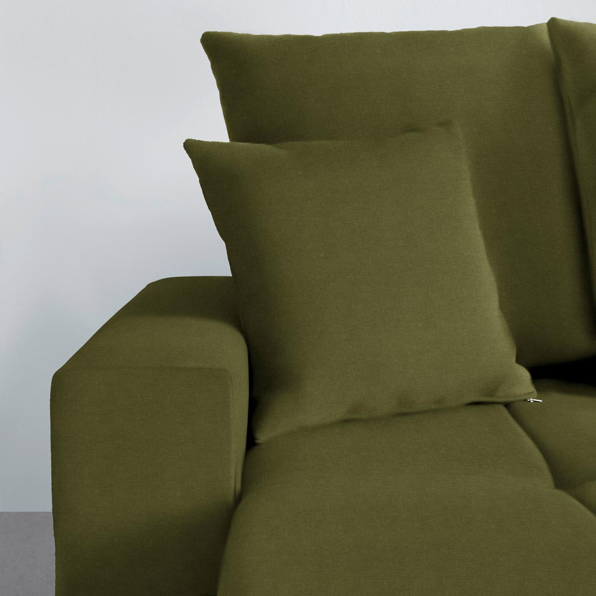 Ecksofa Alatri Olivgrün - Schwarz/Olivgrün, Modern, Kunststoff/Textil (289/90/176cm) - Based