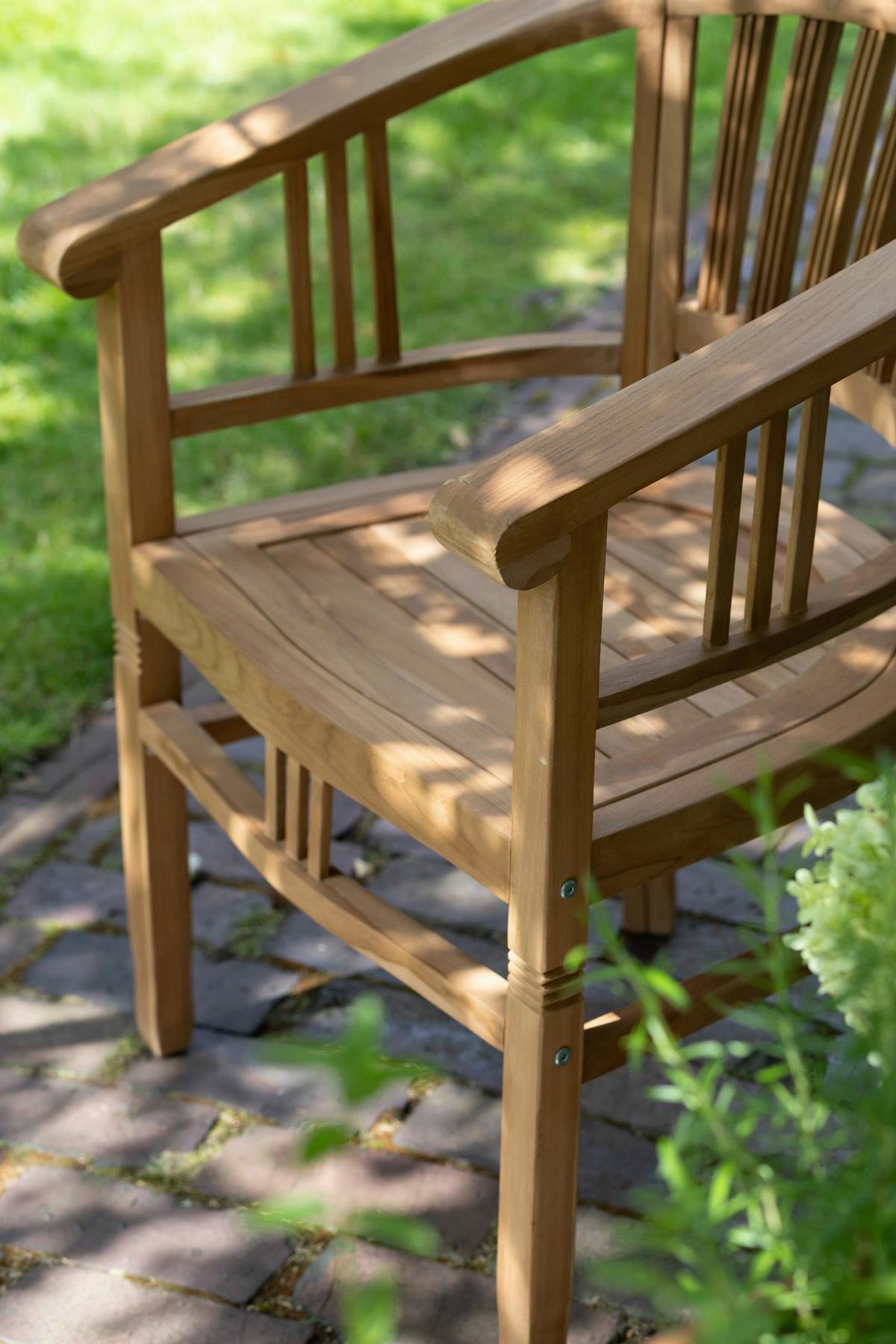 Garten-Relaxsessel Woodie Teak massiv - Teakfarben, Design, Holz (60/83/49cm) - Gardenson