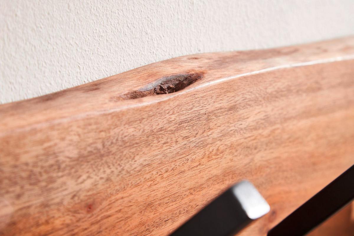 Wandgarderobe ca. 100x29x12,5 cm Akazie Echtholz - Akaziefarben, MODERN, Holz (100/29/12,5cm) - MID.YOU
