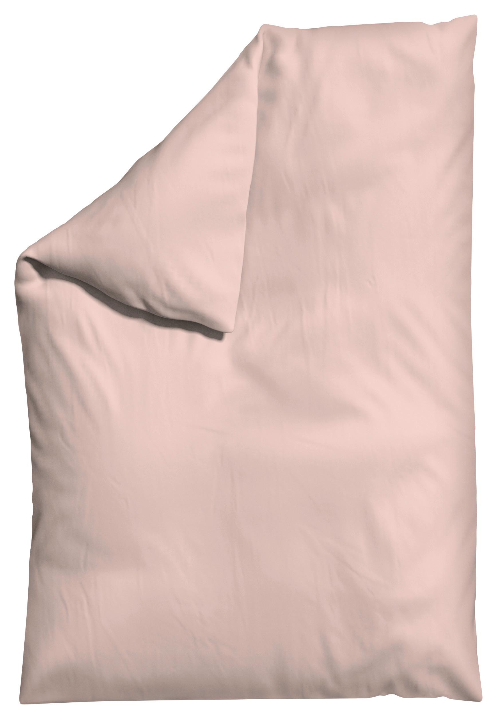 Bettdeckenbezug Woven Satin Hellrosa ca. 135-140x200cm - Hellrosa, Basics, Textil (135-140/200cm) - Schlafgut