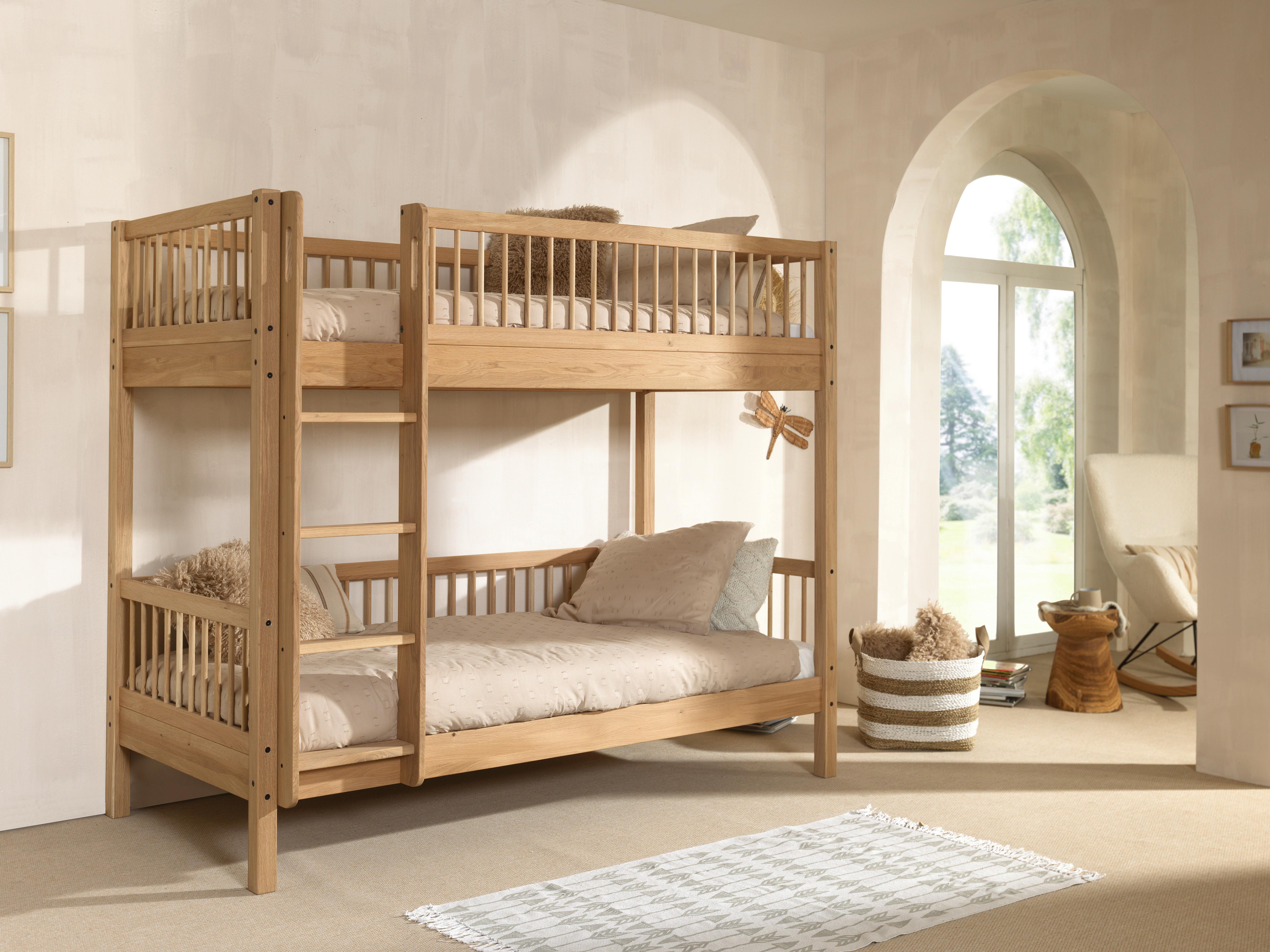 Etagenbett FORREST Naturfarben ca. 90x200 cm Echtholz Buche - Naturfarben, MODERN, Holz (90/200cm) - Vipack