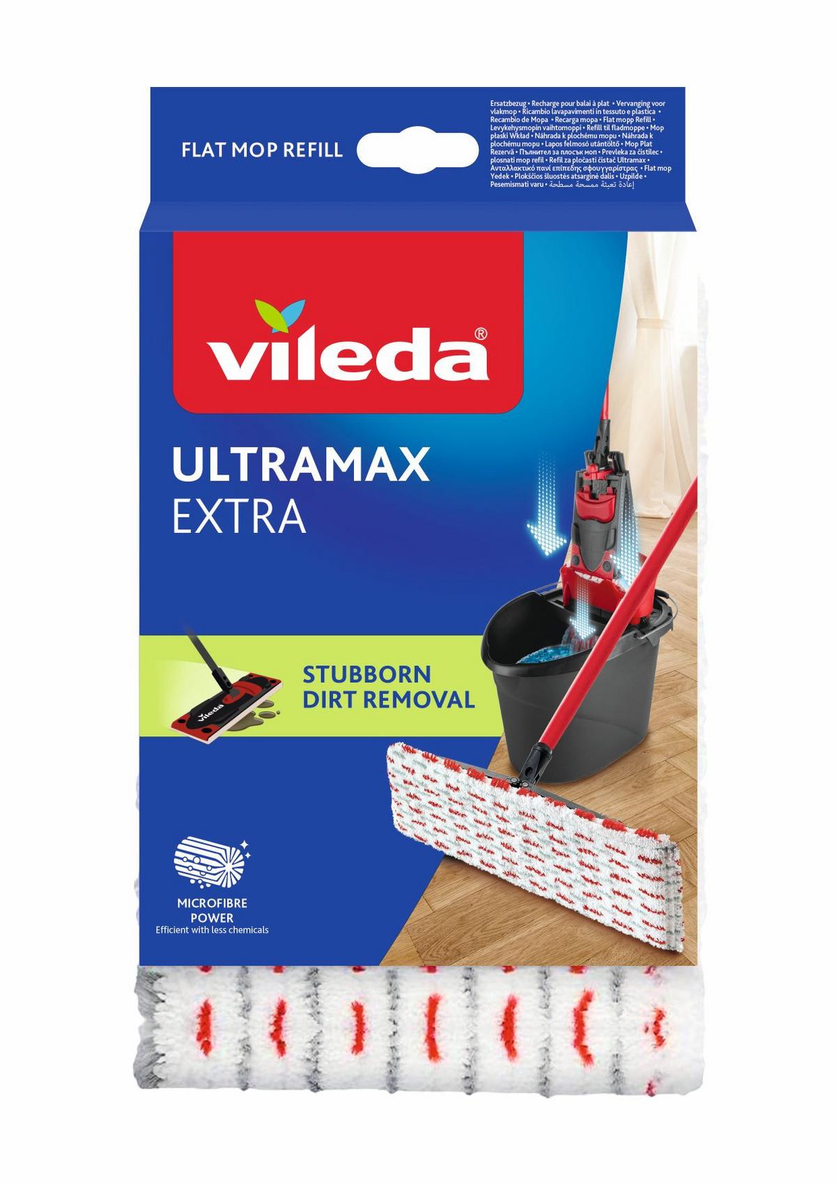 Felmosófej Ultramax F11204 Vileda - világosszürke/piros, Konventionell, textil - Vileda