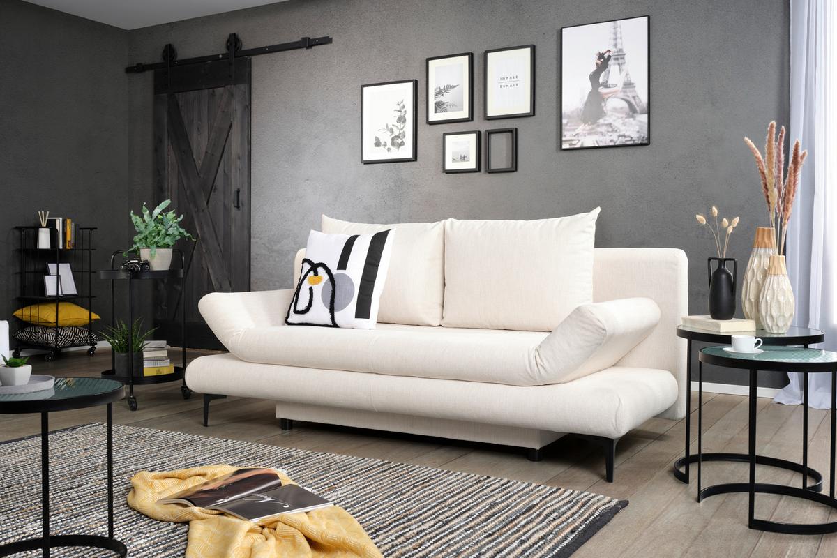 Zofa S Posteljno Funkcijo Lemon - črna/bela, Moderno, tekstil (191/42-76/86cm) - Mömax
