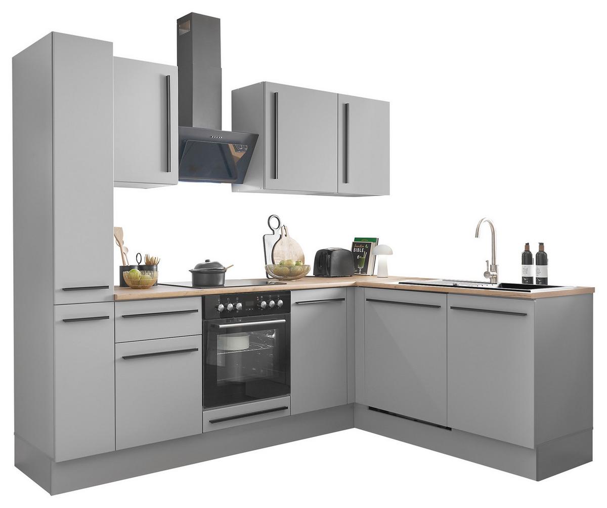 ECKKÜCHE DENVER - Eichefarben/Schwarz, Design, Holzwerkstoff/Kunststoff (250/175cm) - P & B