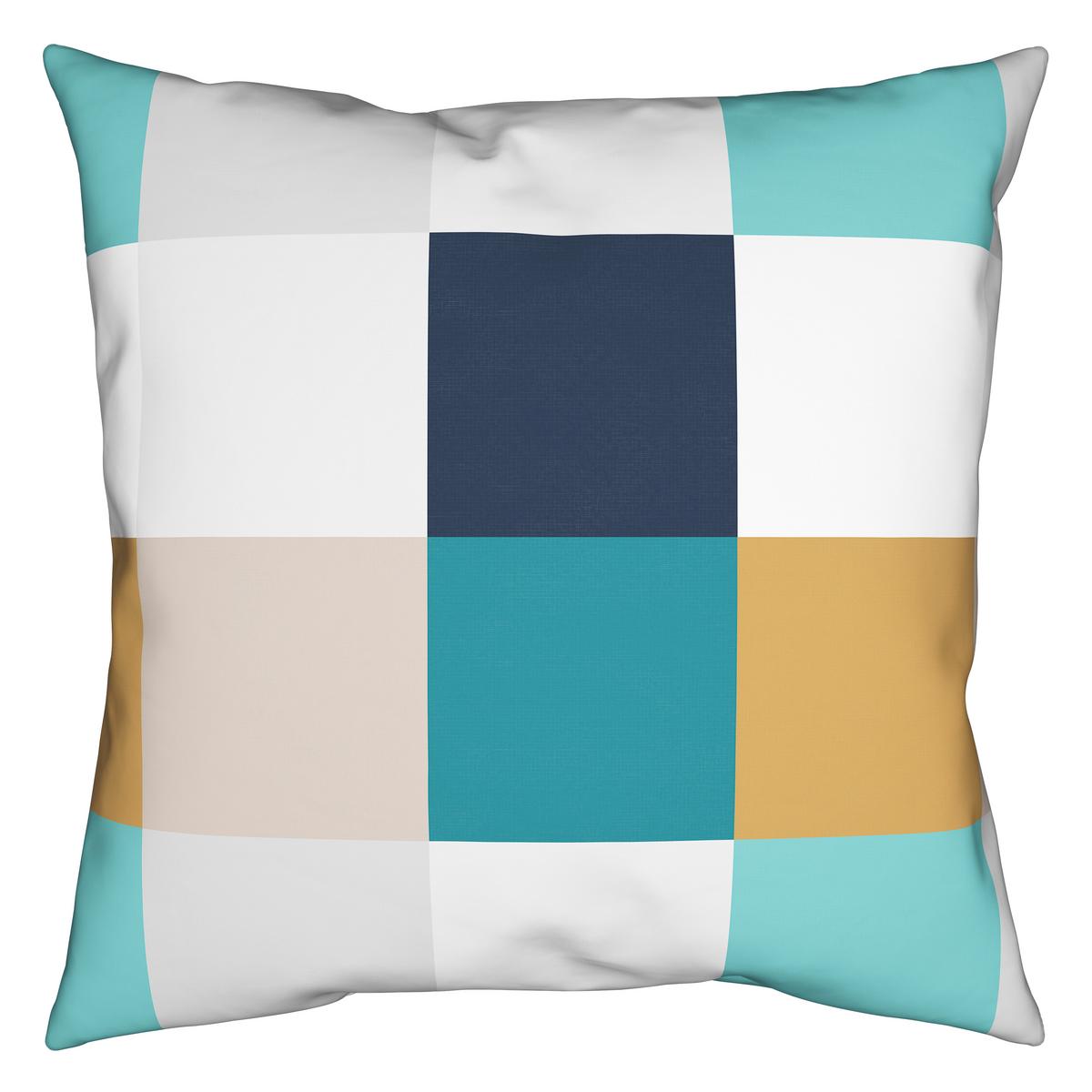 POŚCIEL CHECK - niebieski, tkanina (135/200cm) - Novel