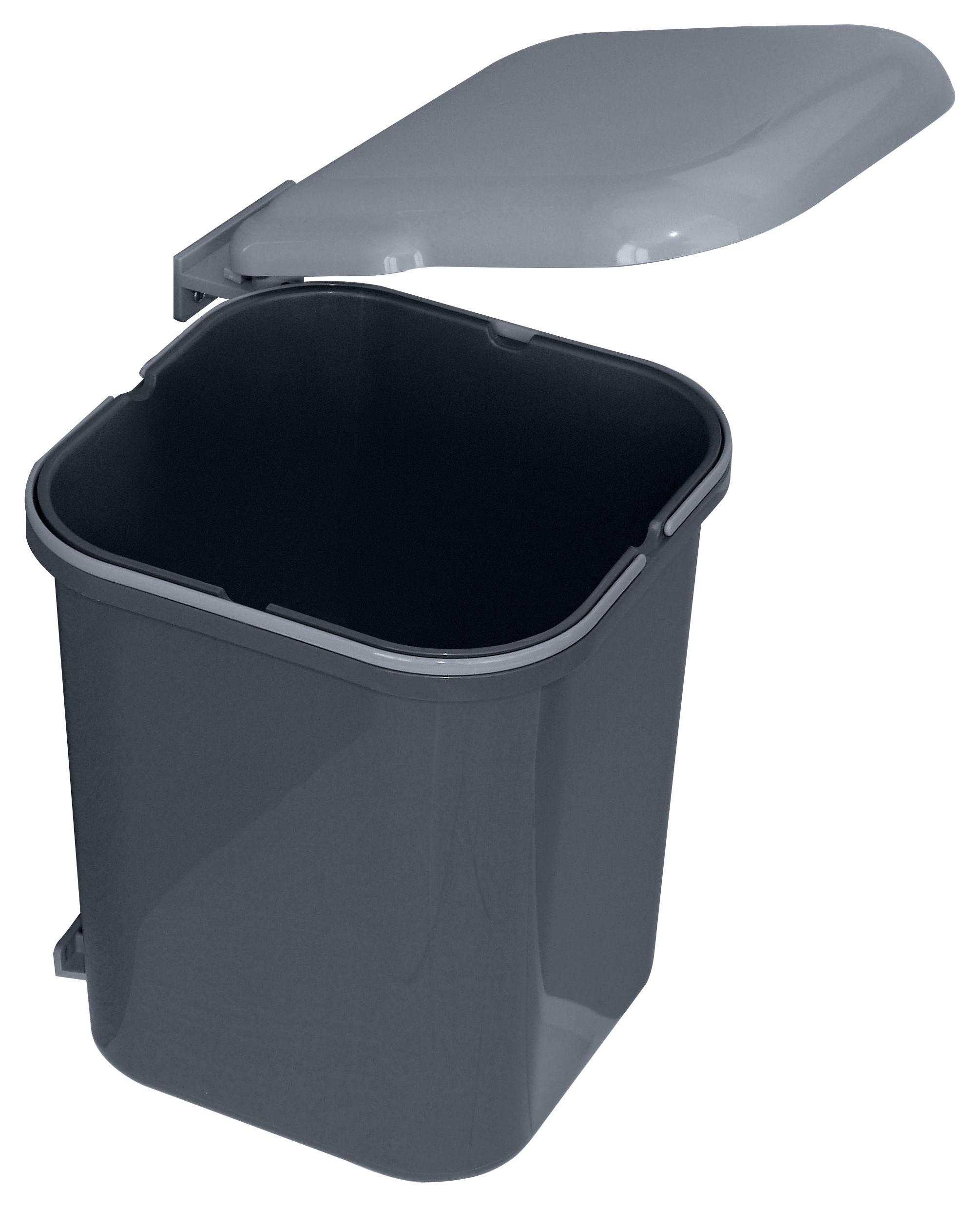 Einbauabfallsammler 103467 in Dunkelgrau - Dunkelgrau, Basics, Kunststoff (28/28/35cm) - HKT