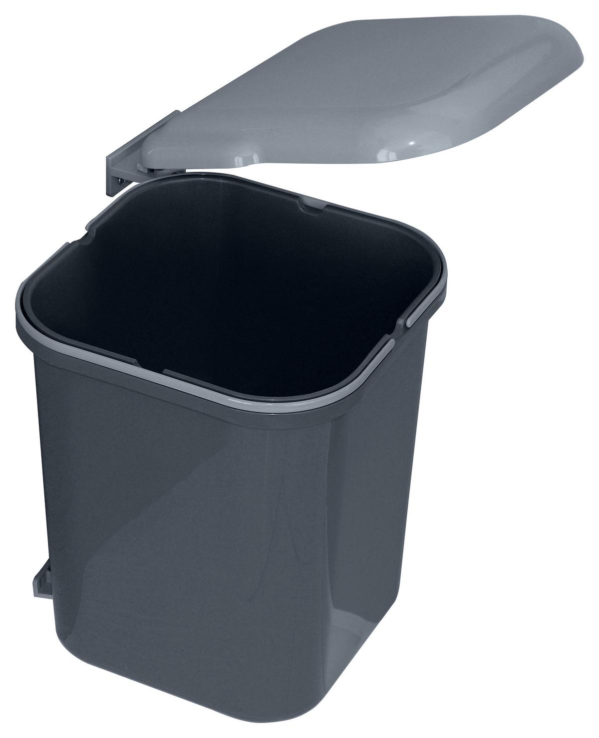 Einbauabfallsammler 103467 in Dunkelgrau - Dunkelgrau, Basics, Kunststoff (28/28/35cm) - HKT