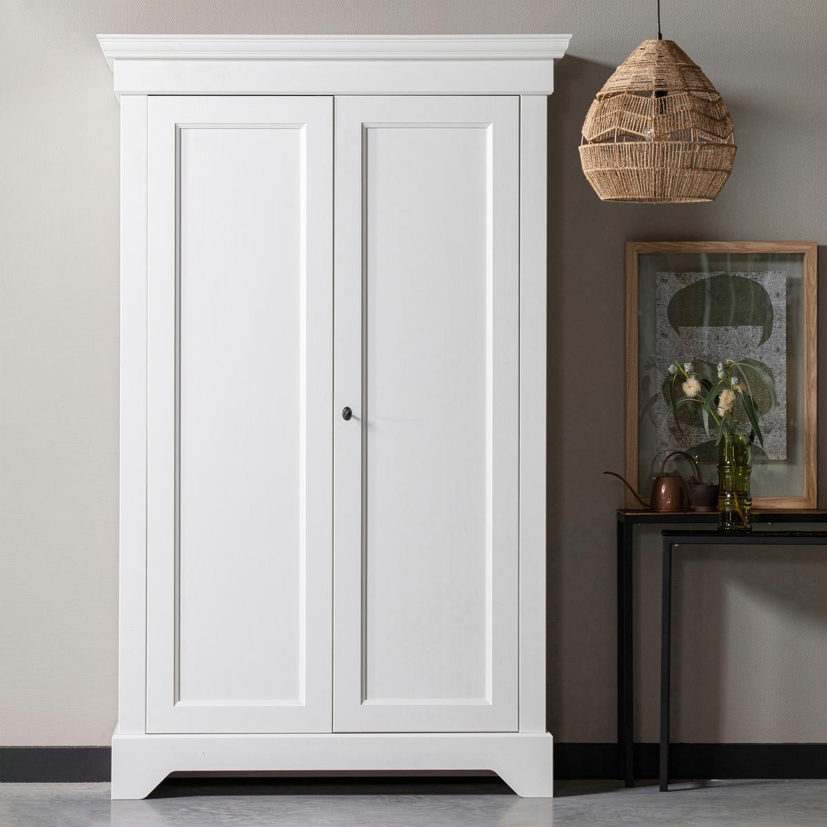 Schrank Isabel Weiß - Weiß, Design, Holz/Metall (118/191/47cm) - Livetastic