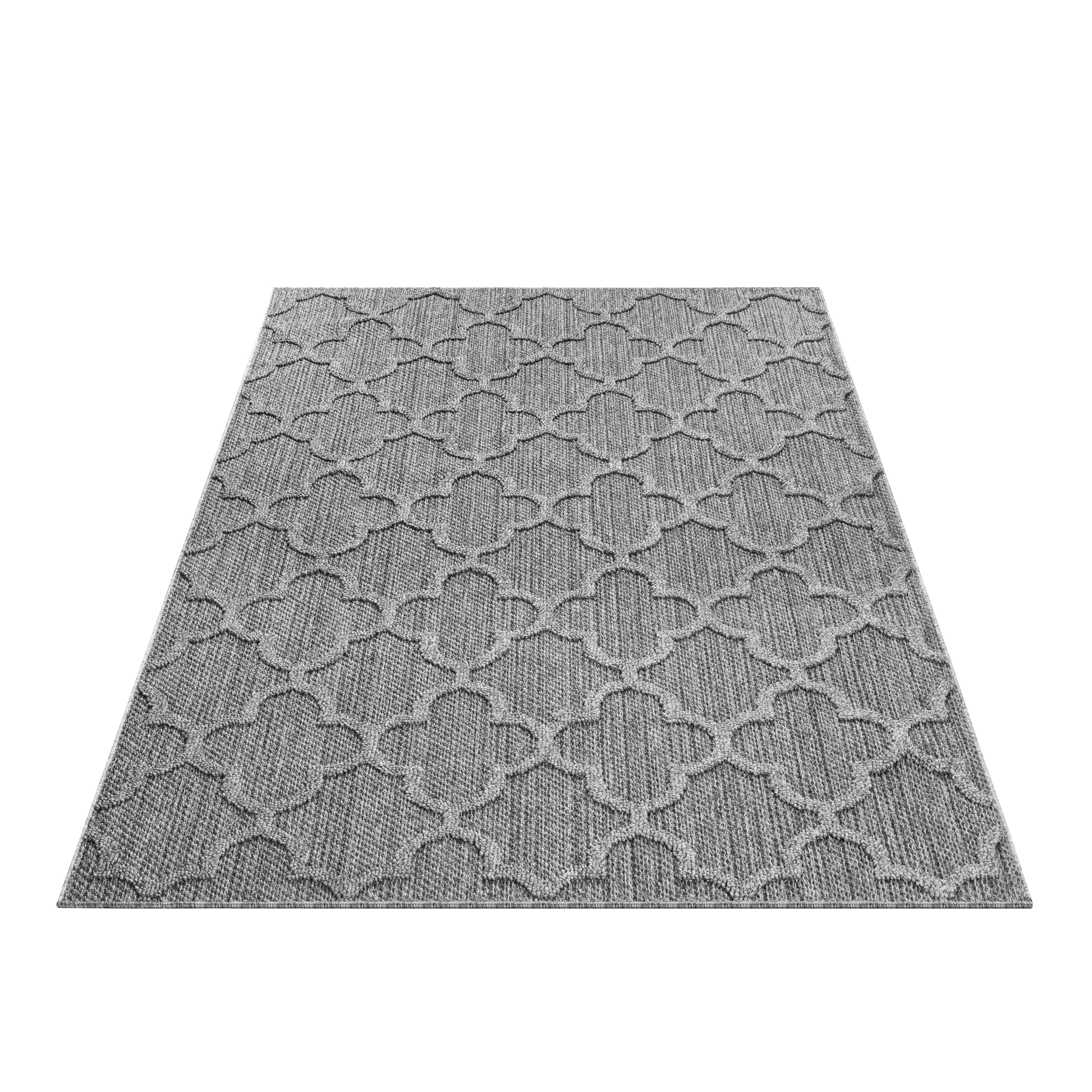 Outdoorteppich Patara Grau ca. 160x230cm - Grau, Design, Textil (160/230cm) - Novel