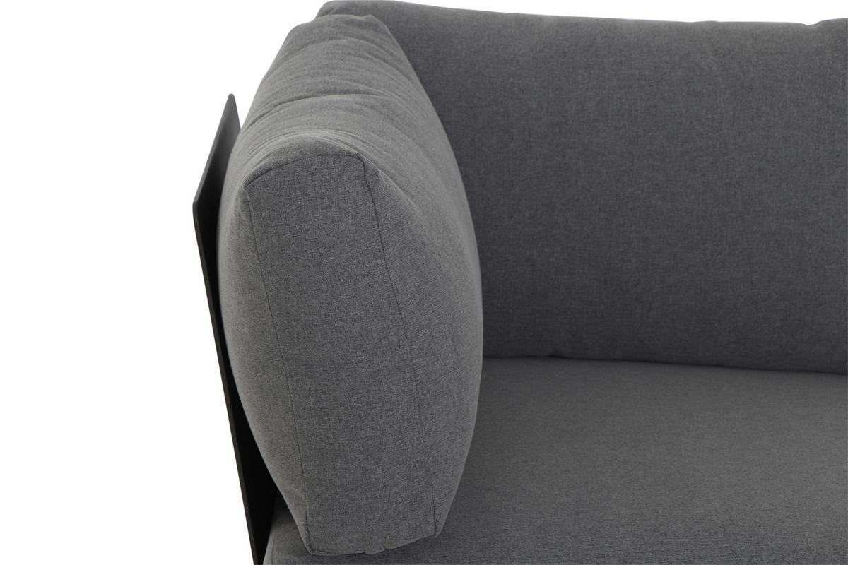 Modul-Loungegarnitur 4-tlg. Grau Teakholz - Anthrazit/Grau, KONVENTIONELL, Holz/Textil (252/84/252cm) - Siena Garden