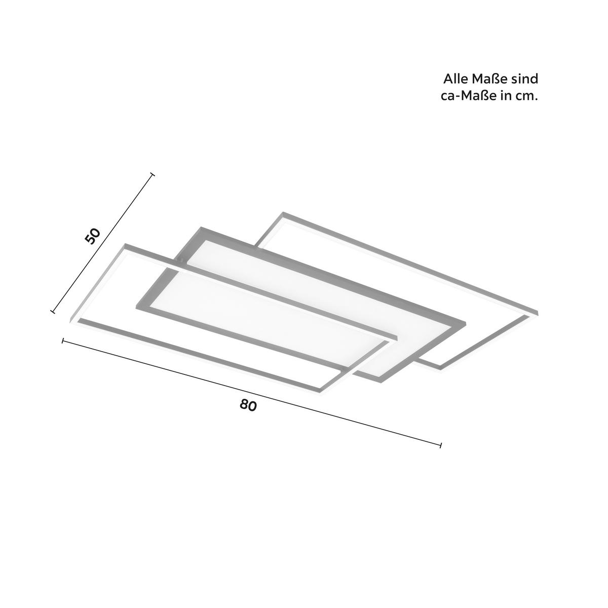 LAMPA SUFITOWA LED ALONZO - czarny, Modern, tworzywo sztuczne/metal (80/50/6,5cm) - Bessagi Home