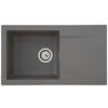 Einbauspüle Denver ca. 78x17x43,5 cm Grau - Grau, Trend, Glas/Kunststoff (78/17/43,5cm) - Respekta