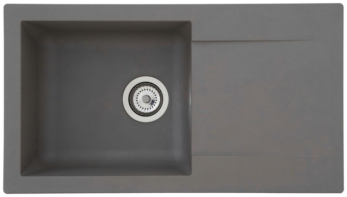Pomivalno Korito Denver, 78x43,5cm - siva, Trend, kamen/umetna masa (78/17/43,5cm) - Respekta
