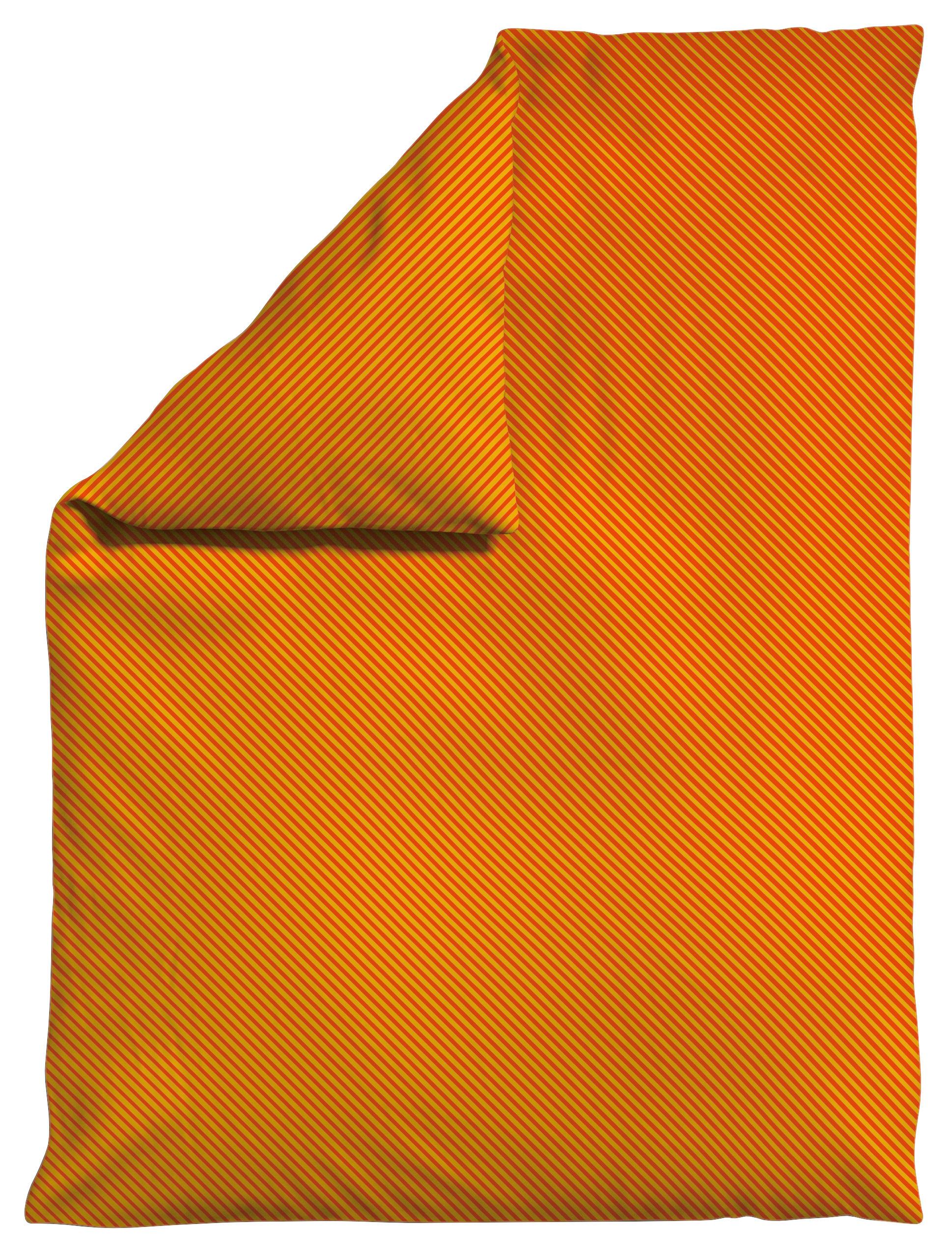 Bettdeckenbezug Woven Satin Gelb/Rot ca. 135-140x200cm - Gelb/Rot, Basics, Textil (135-140/200cm) - Schlafgut