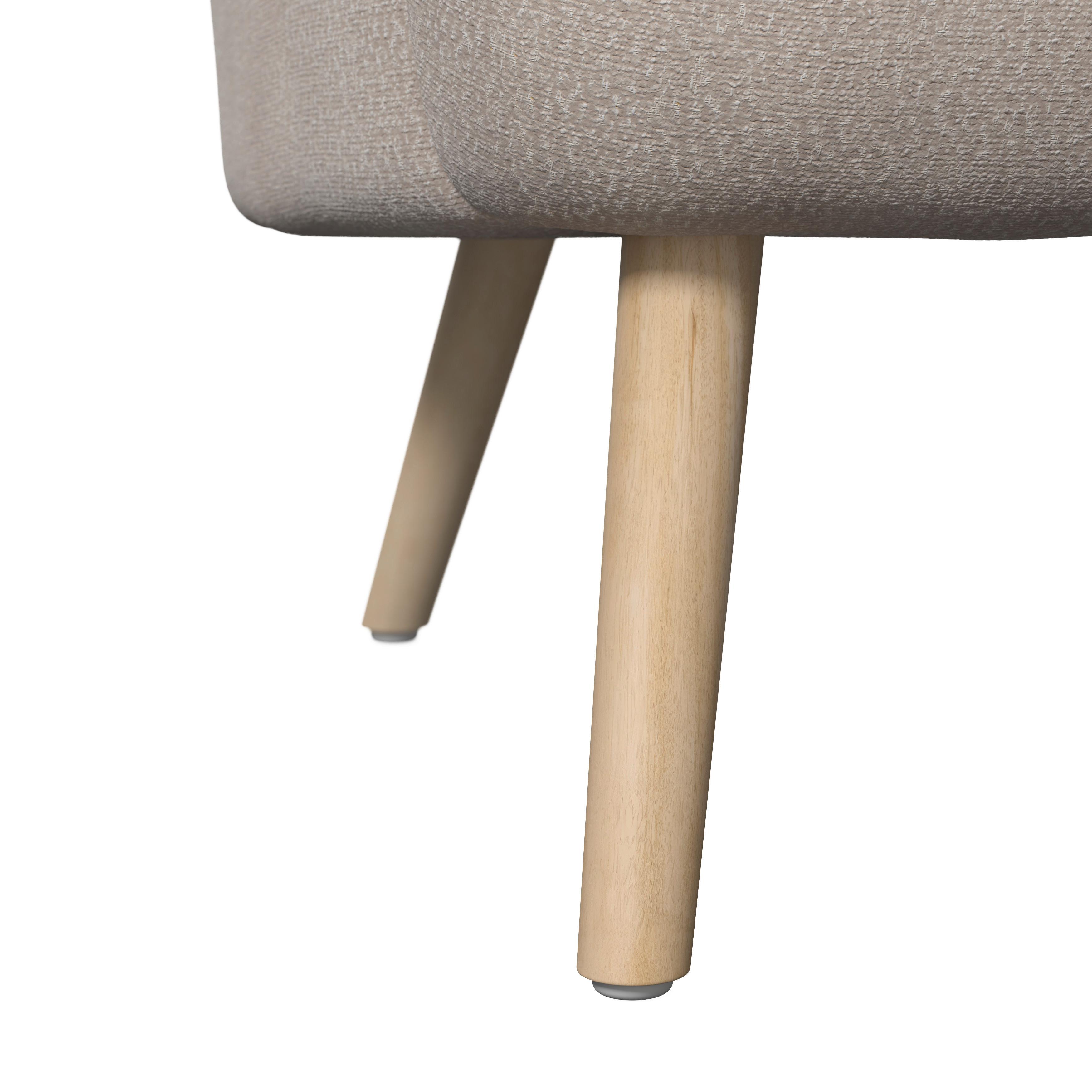 RELAXFÅTÖLJ SONJA - cremefärgad/naturfärgad, Modern, trä/textil (71/66/70cm) - Bessagi Home