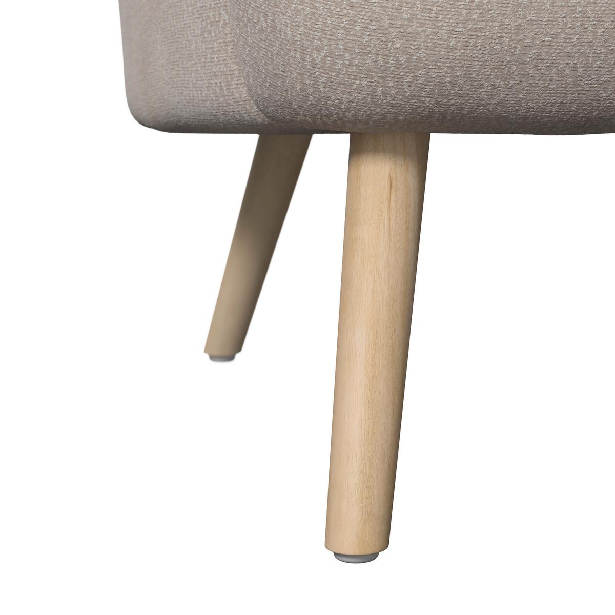 Sessel Sonja Chenille Creme - Creme/Naturfarben, MODERN, Holz/Textil (71/69/68cm)