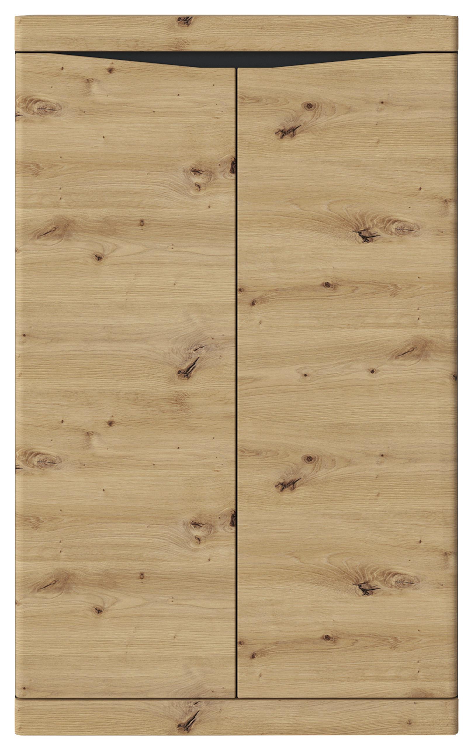 Komoda Turino, Antracit, Barva Hrasta - antracit/hrast artisan, Trend, umetna masa/leseni material (75,8/122,8/39,9cm)