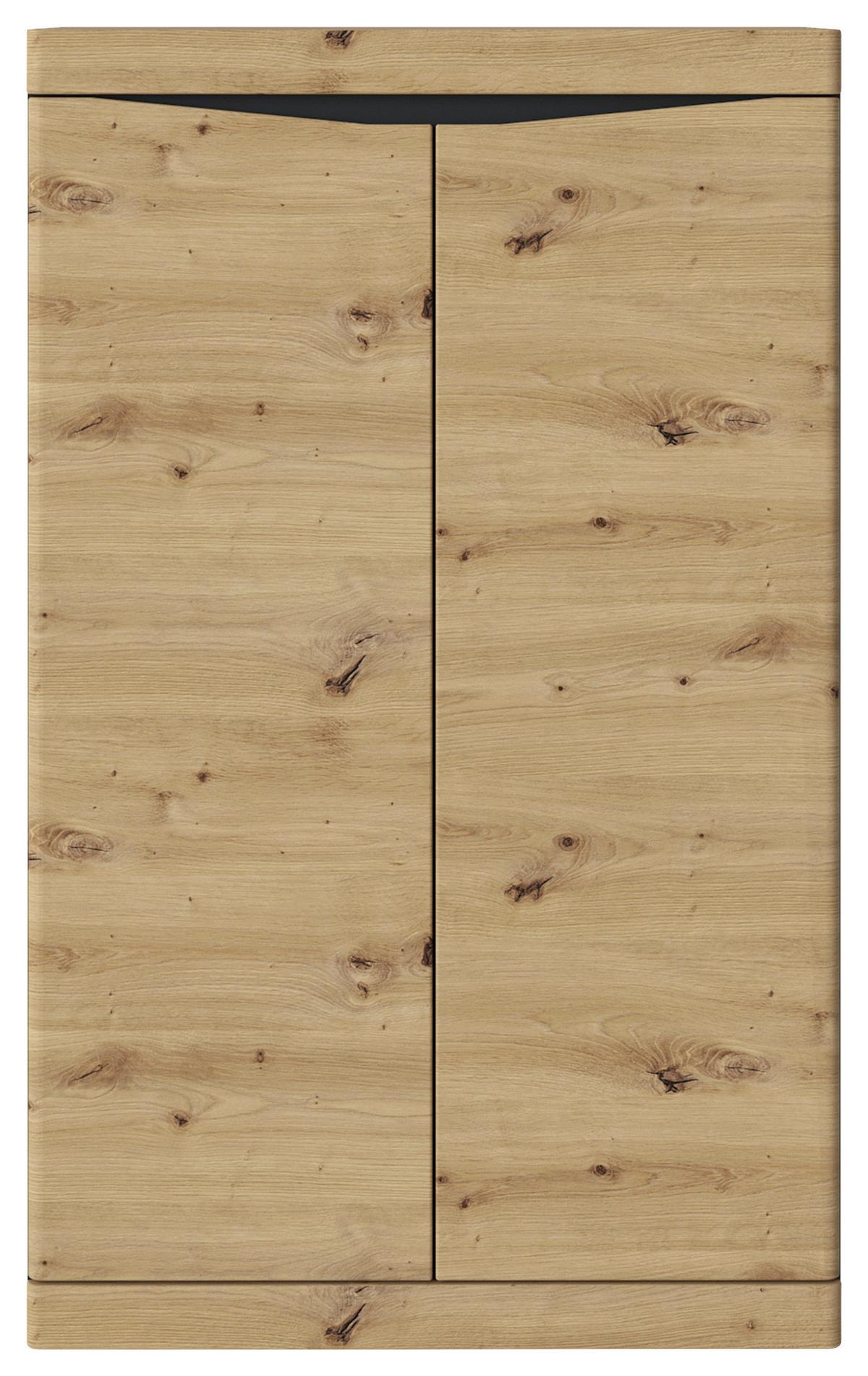 Komoda Turino, Antracit, Barva Hrasta - antracit/hrast artisan, Trend, umetna masa/leseni material (75,8/122,8/39,9cm)