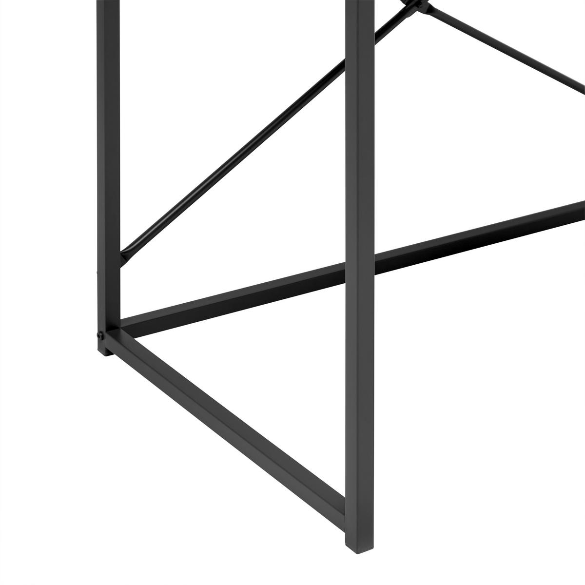 Radni Stol Abby - tamno siva/prirodne boje, Moderno, drvni materijal/metal (90/75/50cm) - Modern Living