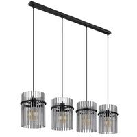 Lampă suspendată Gorley - negru/gri, Trend, plastic/sticlă (110/20/140cm)