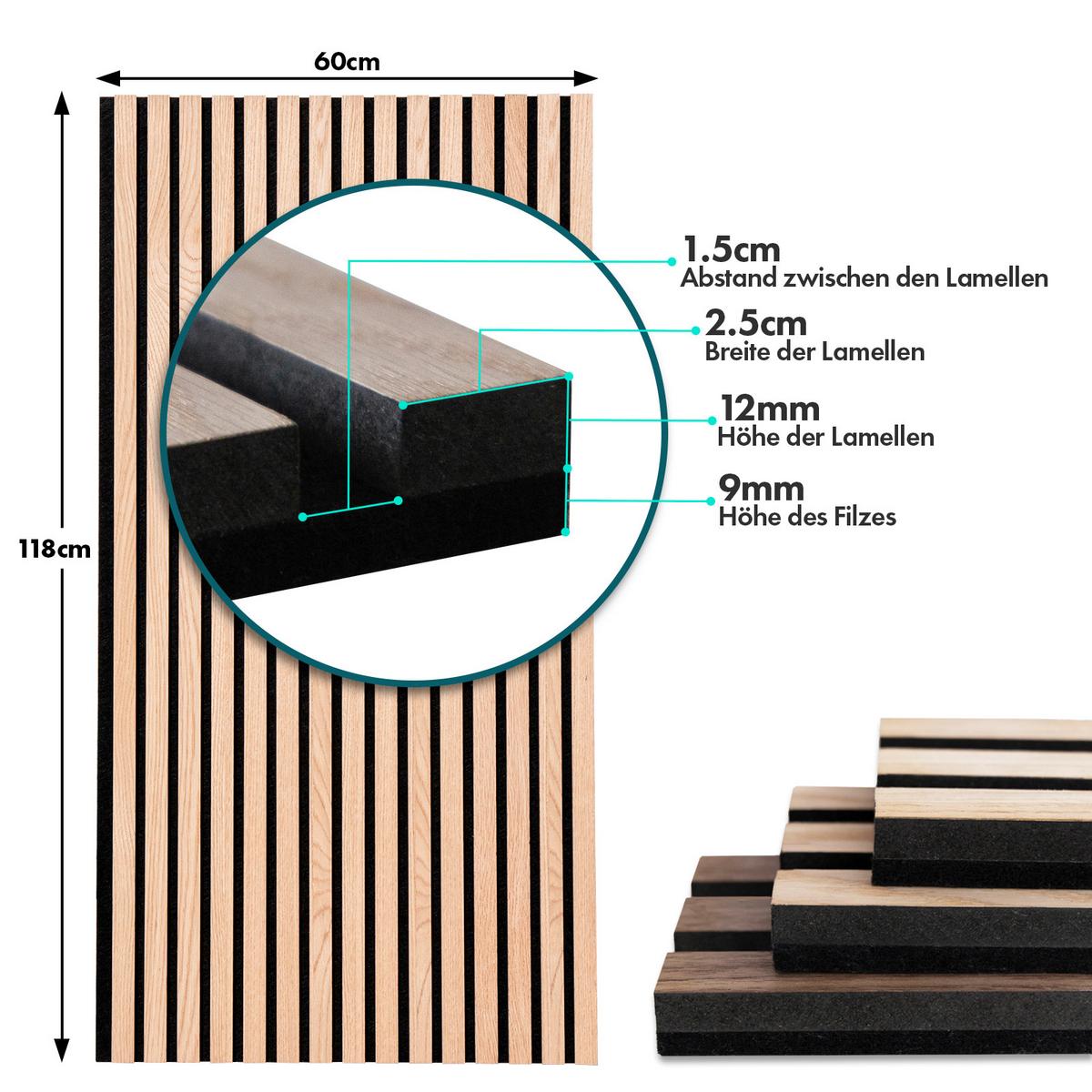 Akustikpaneel Braun - Braun, Basics, Holzwerkstoff (60/118cm)