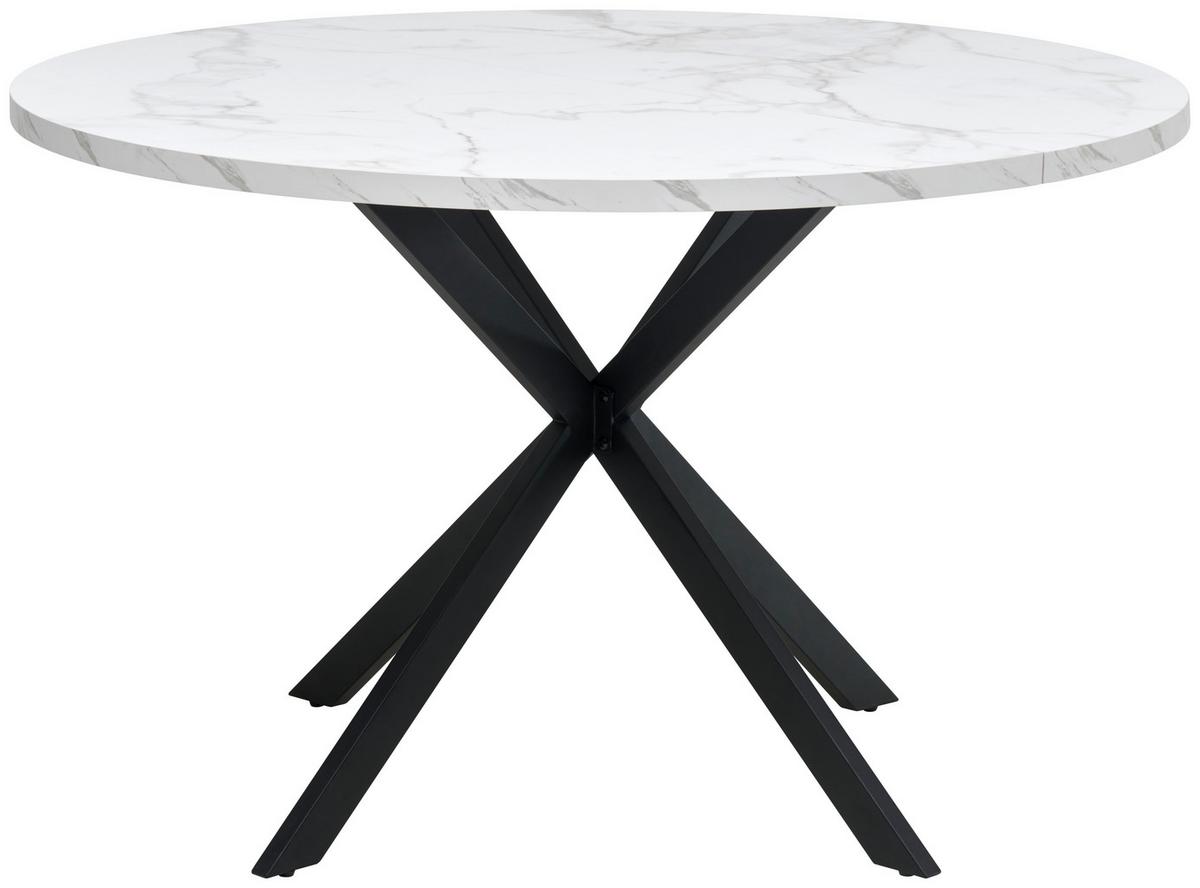 STÓŁ DO JADALNI MONTE - czarny/biały, Modern, materiał drewnopochodny/metal (120/120/75cm) - MID.YOU