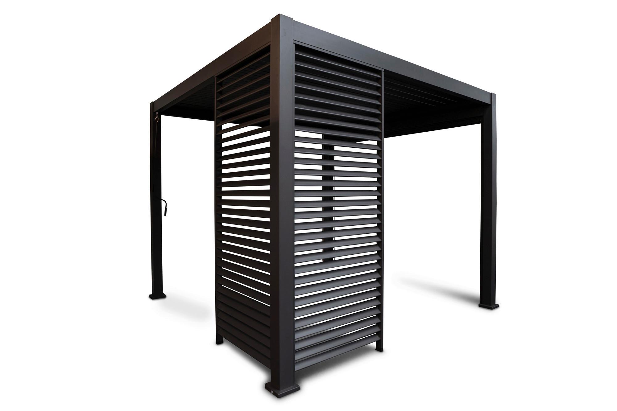 Stranski Del Za Pergolo Maridor, 123x240cm, 3 Kos - antracit, Moderno, kovina (123,5/240/10cm) - Gardenson